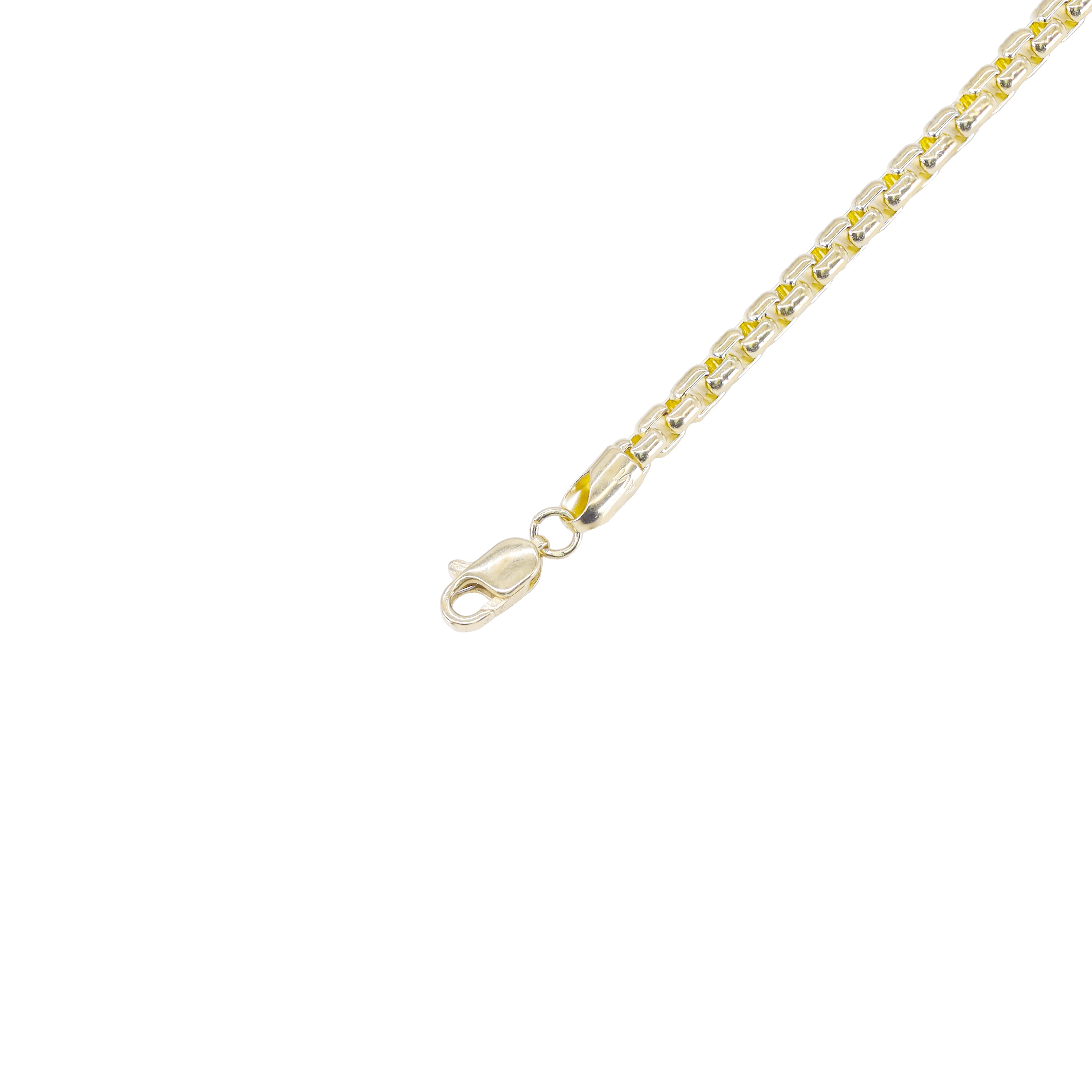 14KT Yellow Gold Rounded Box Gold Bracelet