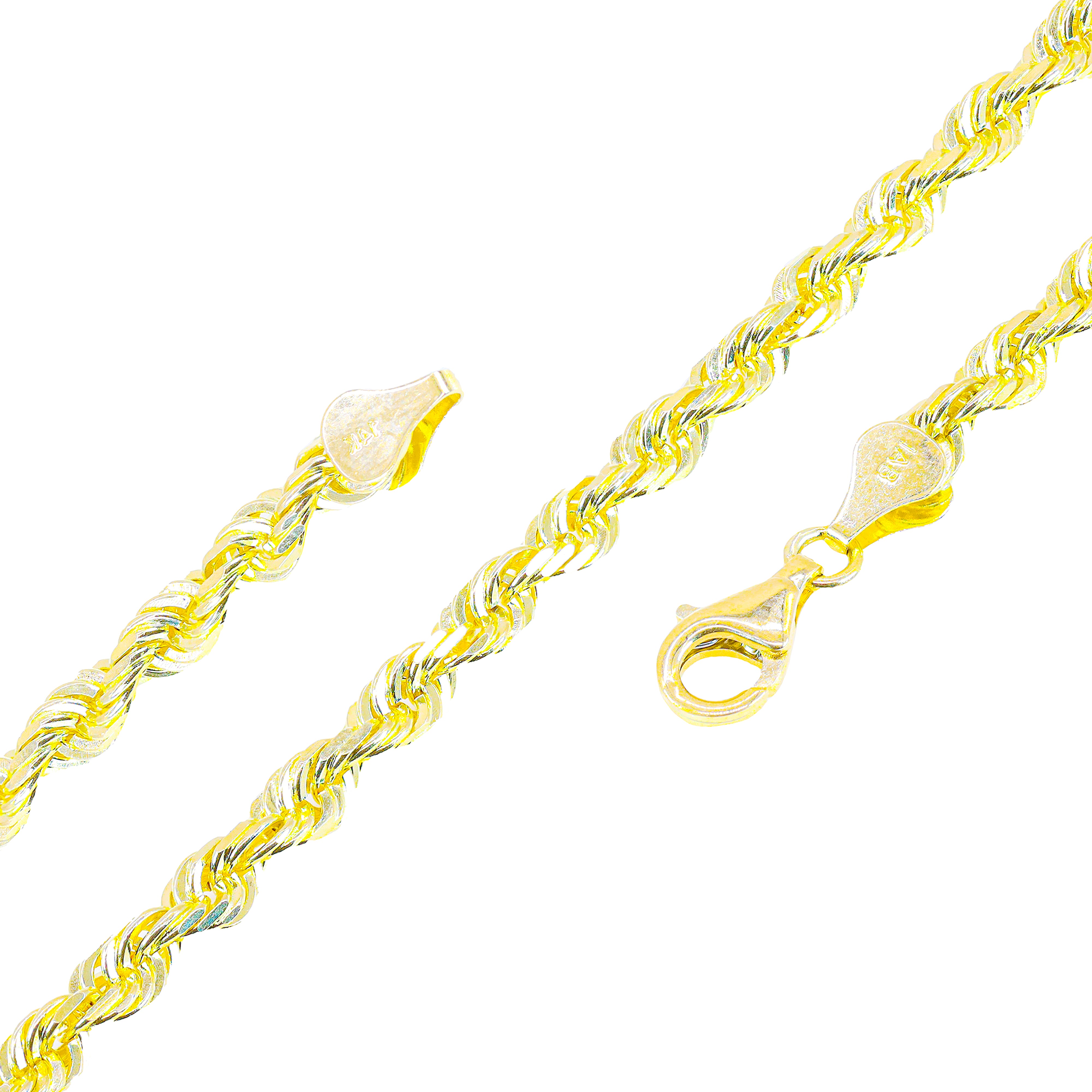 14KT Solid Rope Yellow Gold Chain