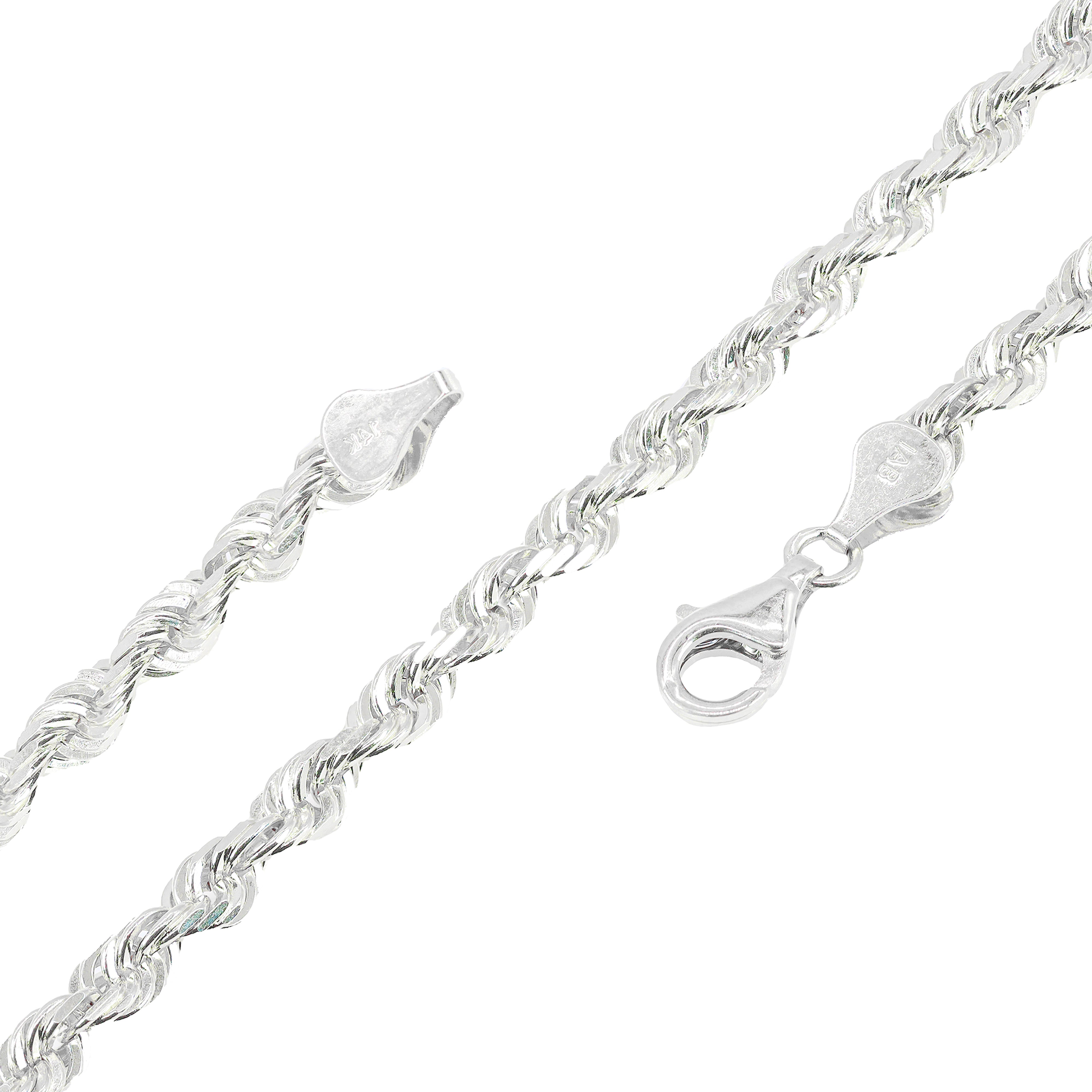 14KT Solid Rope White Gold Chain