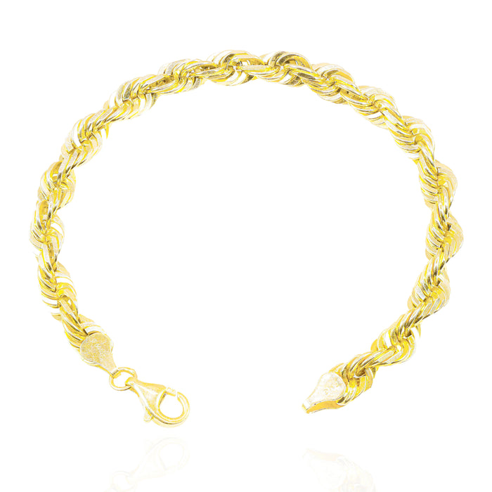 14KT Yellow Gold Solid Rope Gold Bracelet image