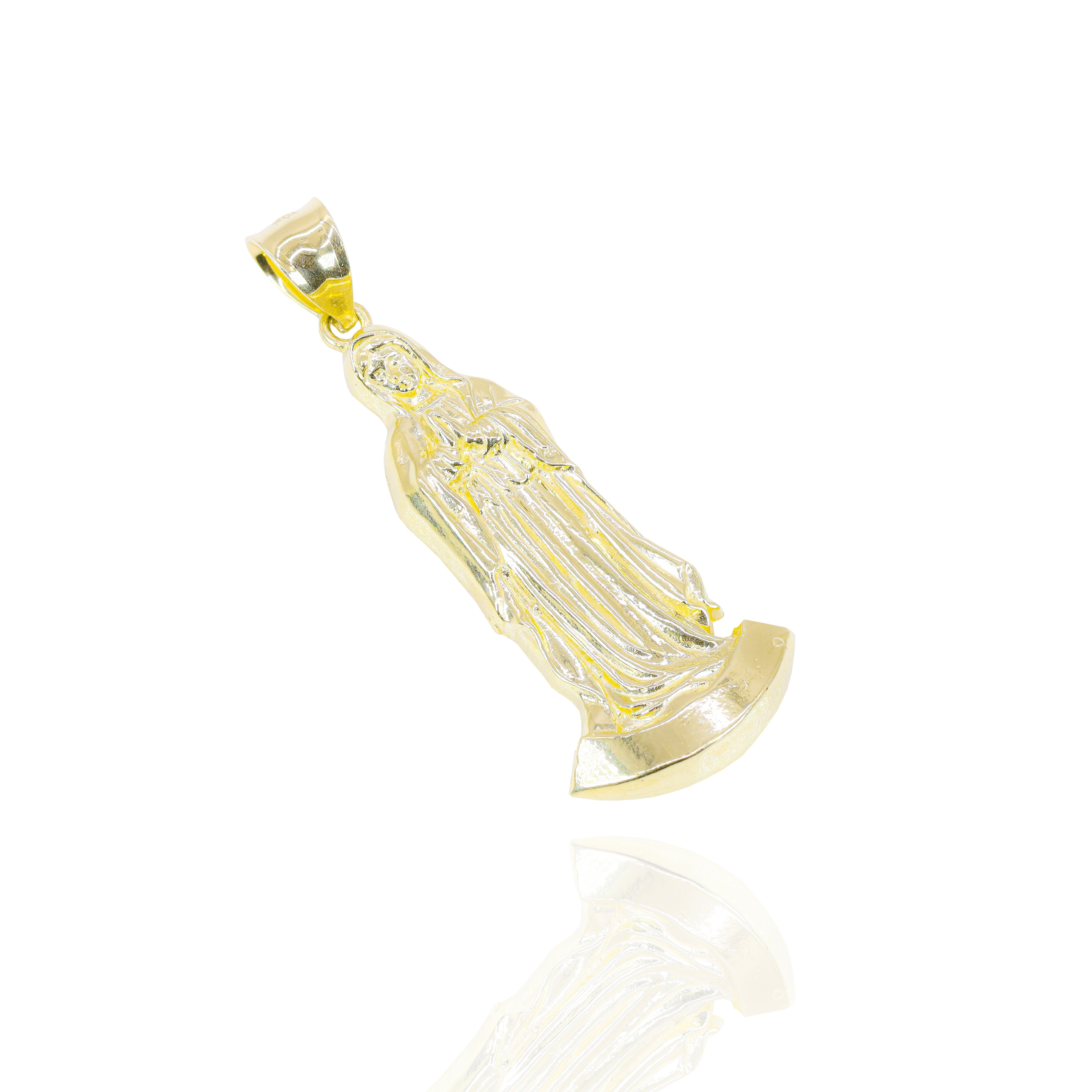 Virgin Mary Solid Gold Pendant