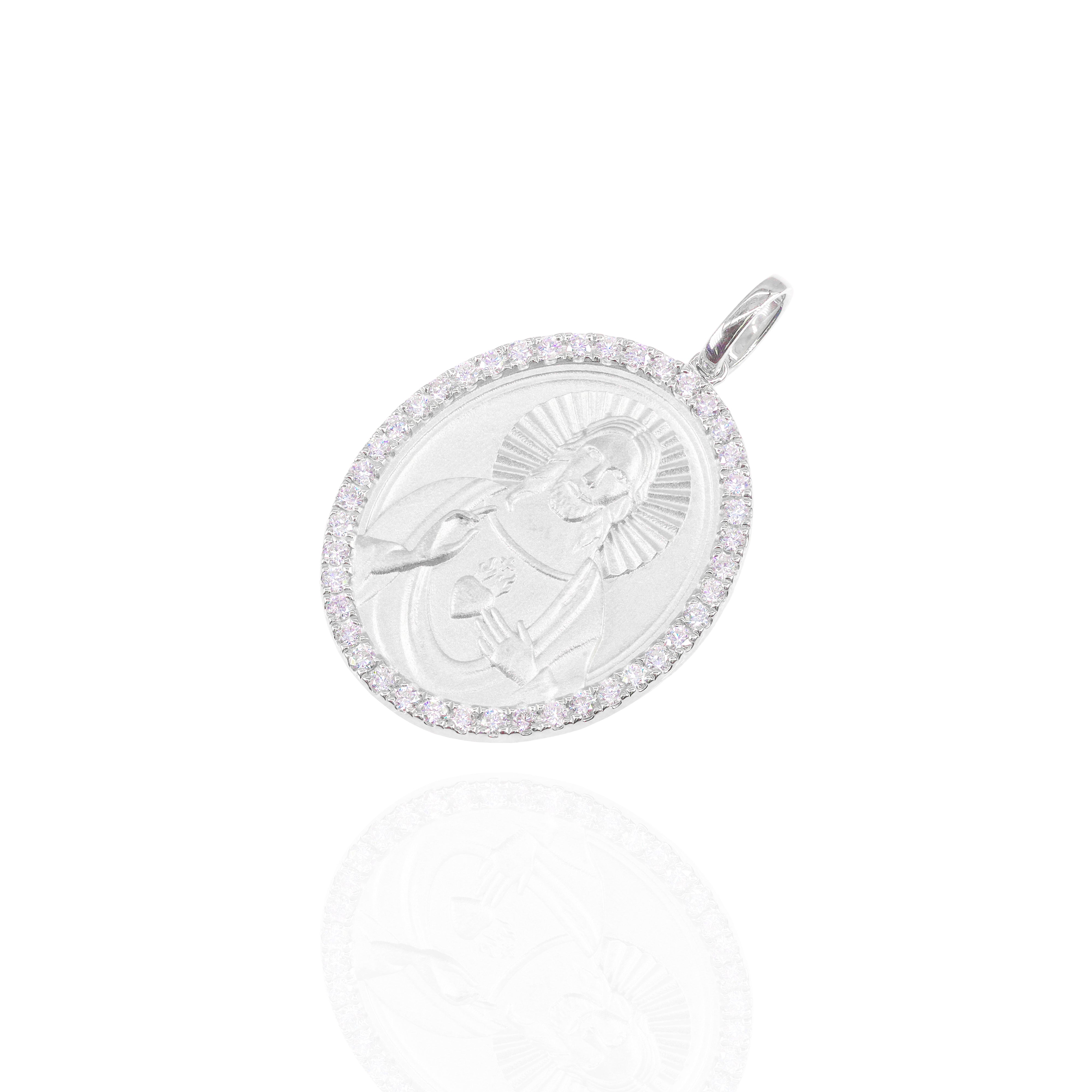 Sacred Heart of Jesus Diamond Charm Pendant