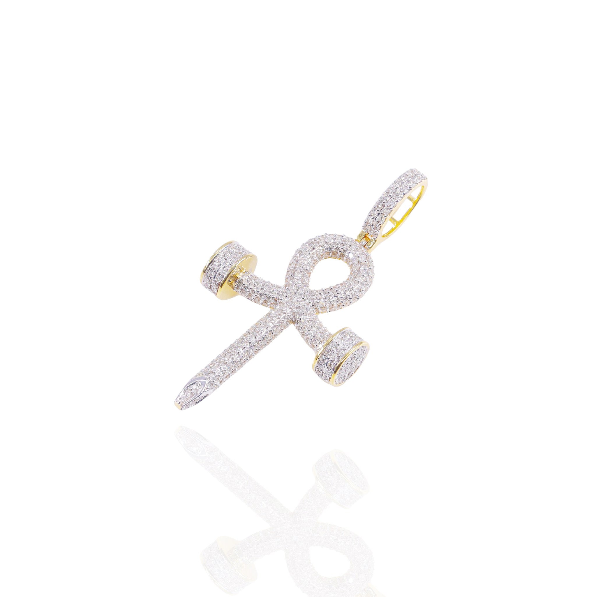 Nail Ankh Diamond Pendant