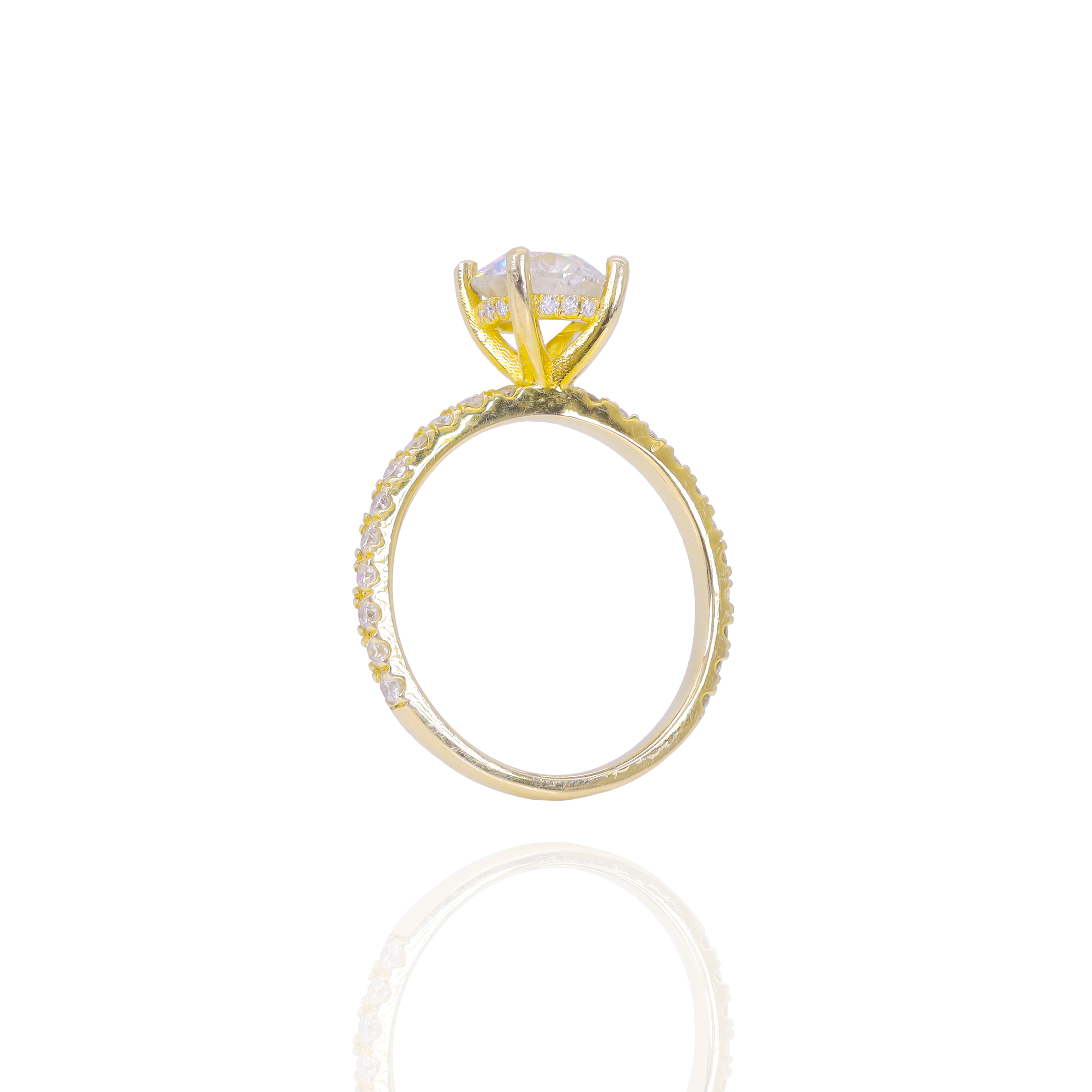1.25 Carat Center with Diamond Band Engagement Ring