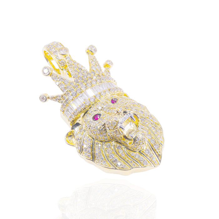 Diamond King Lion Red Rubies Eyes image
