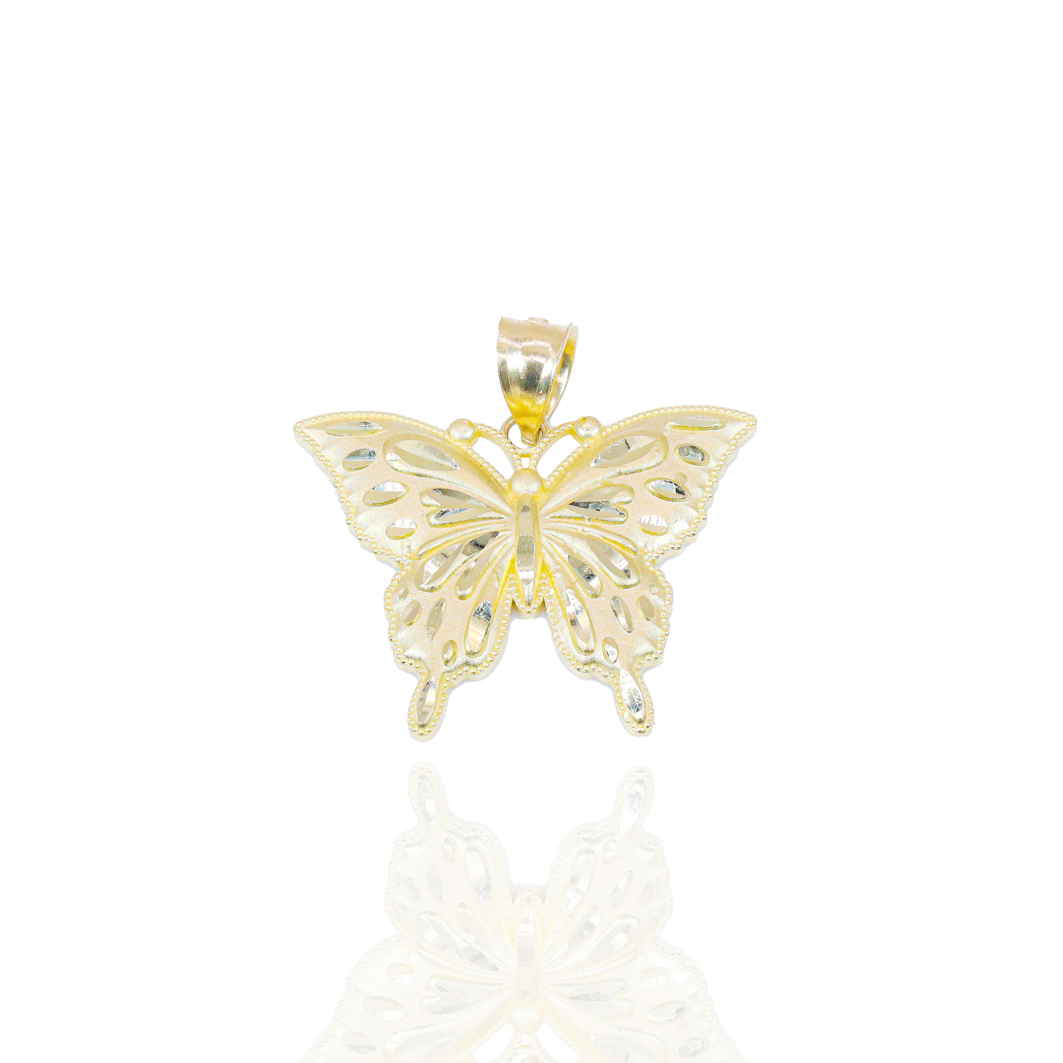 Butterfly Solid Gold Pendant