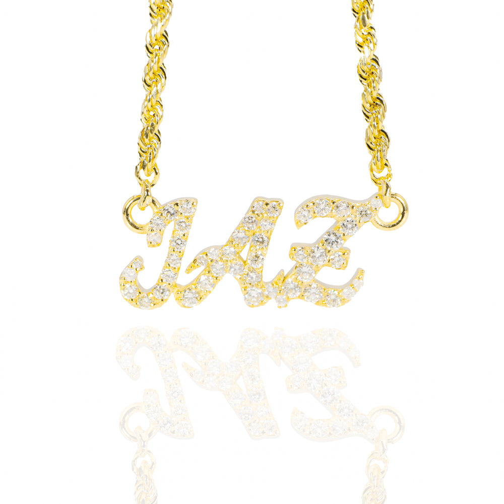 One Row Custom Diamond Name Pendant image