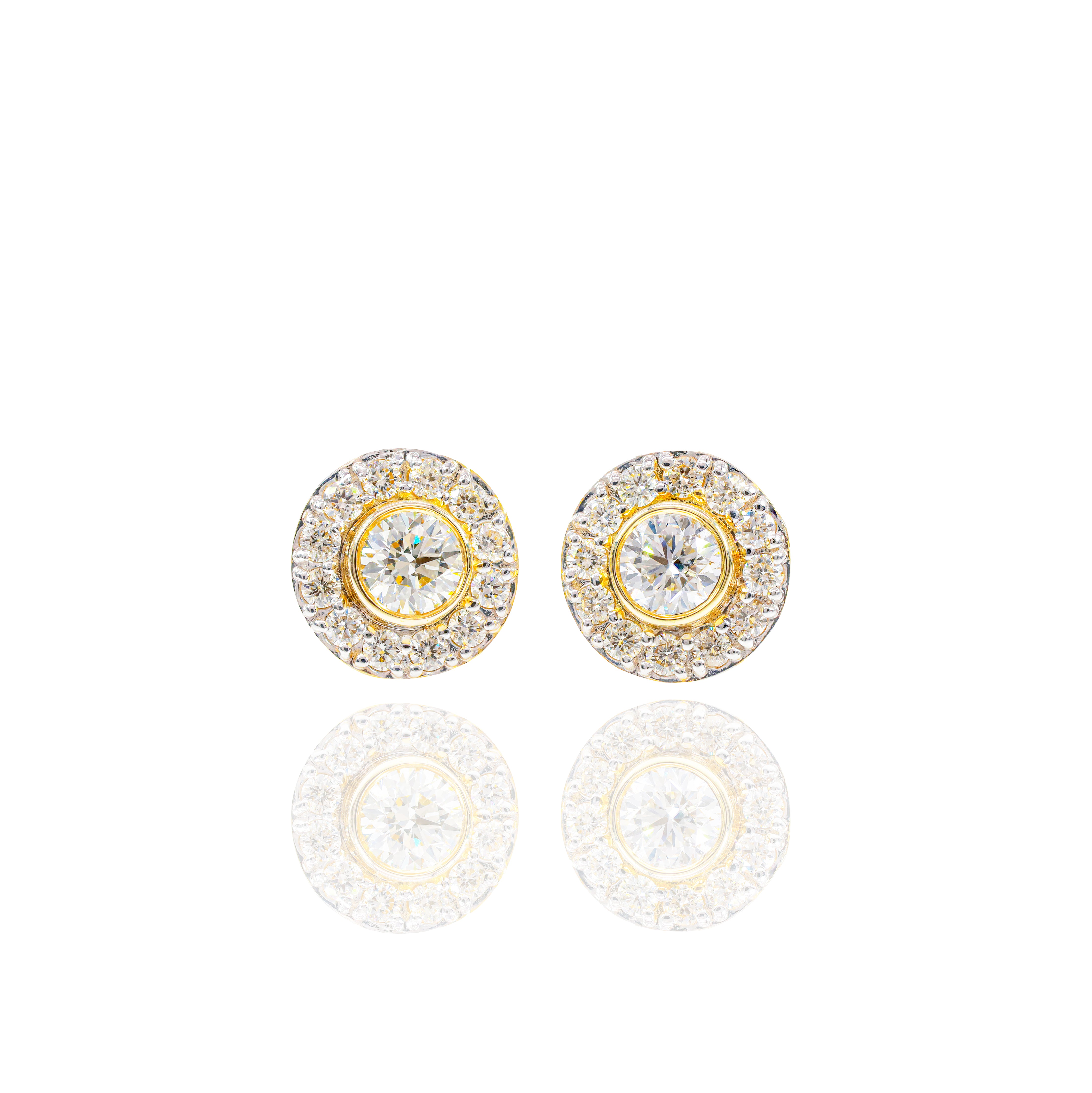 35-Pointer Center Diamond Earrings