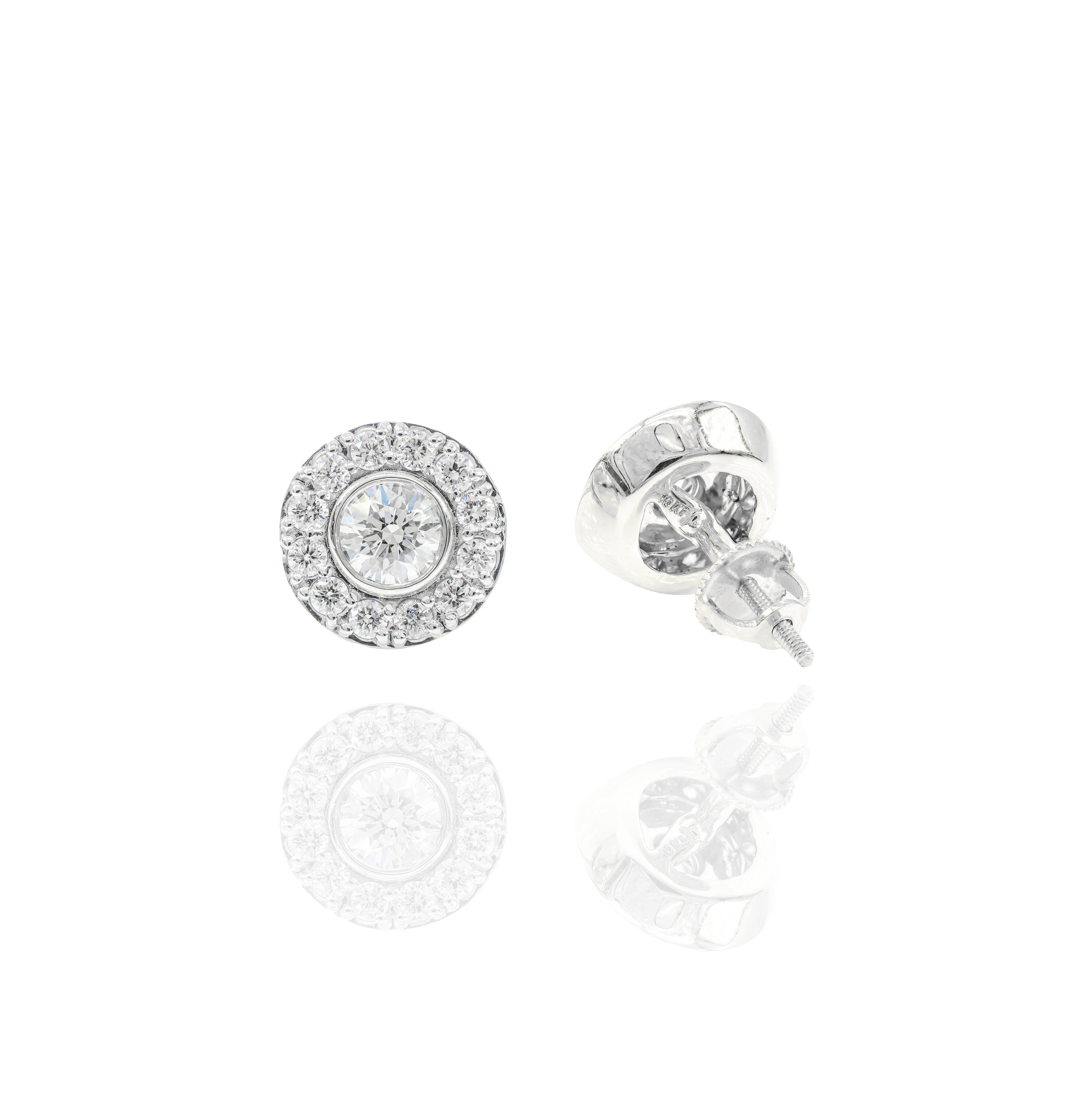 35-Pointer Center Diamond Earrings