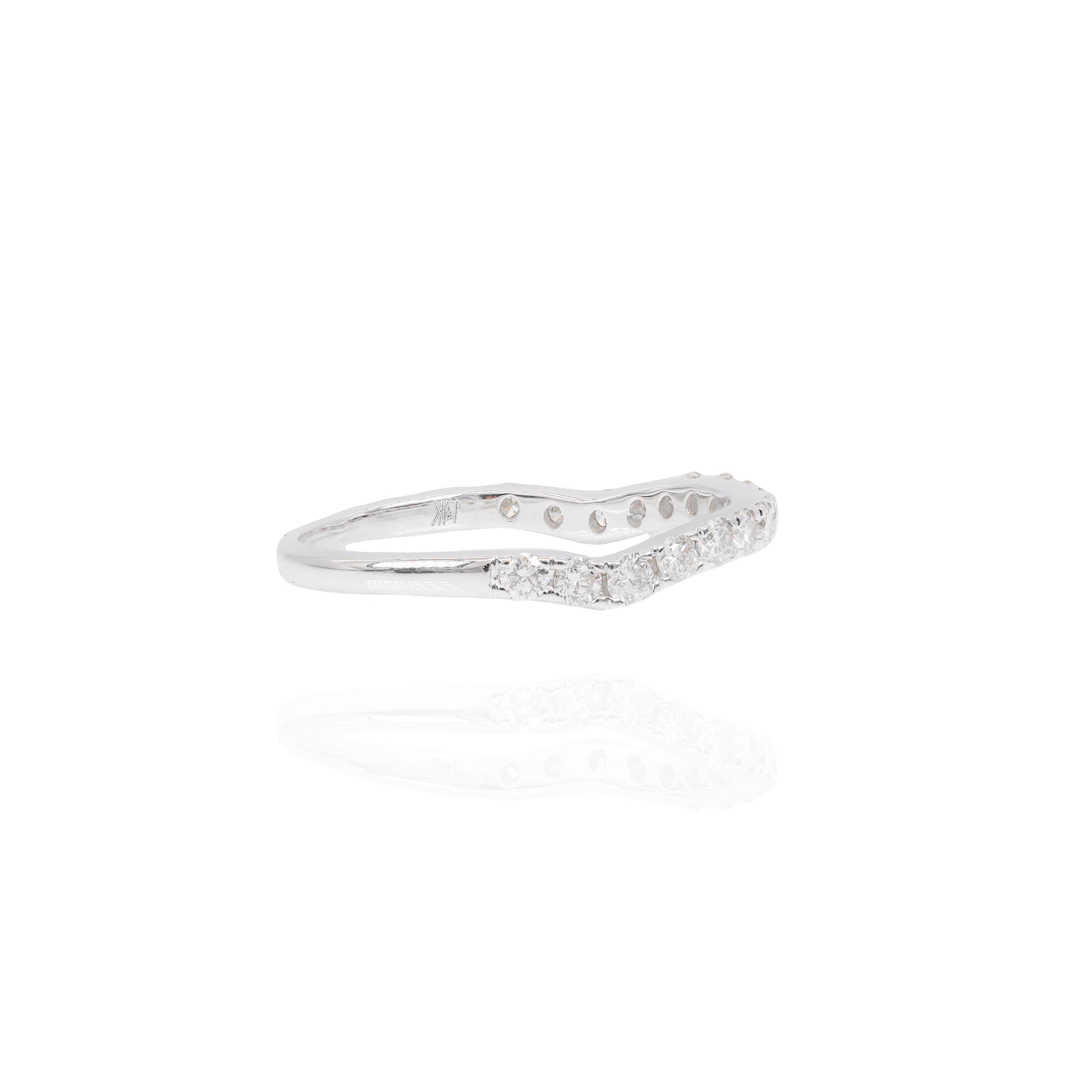 Cluster Heart with Halo Diamond Engagement Ring & Band