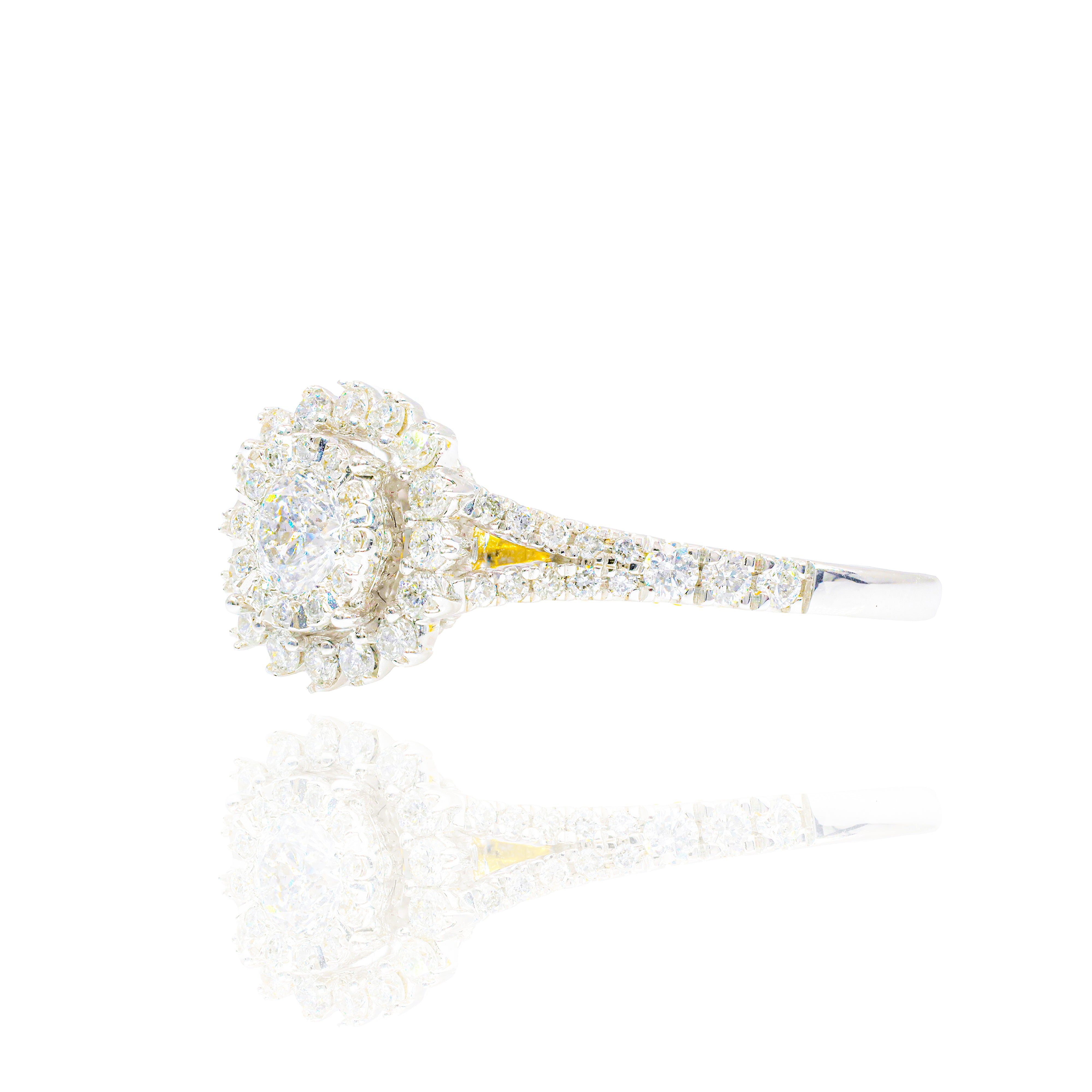 1/4 CT Center with Halo Diamond Engagement Ring