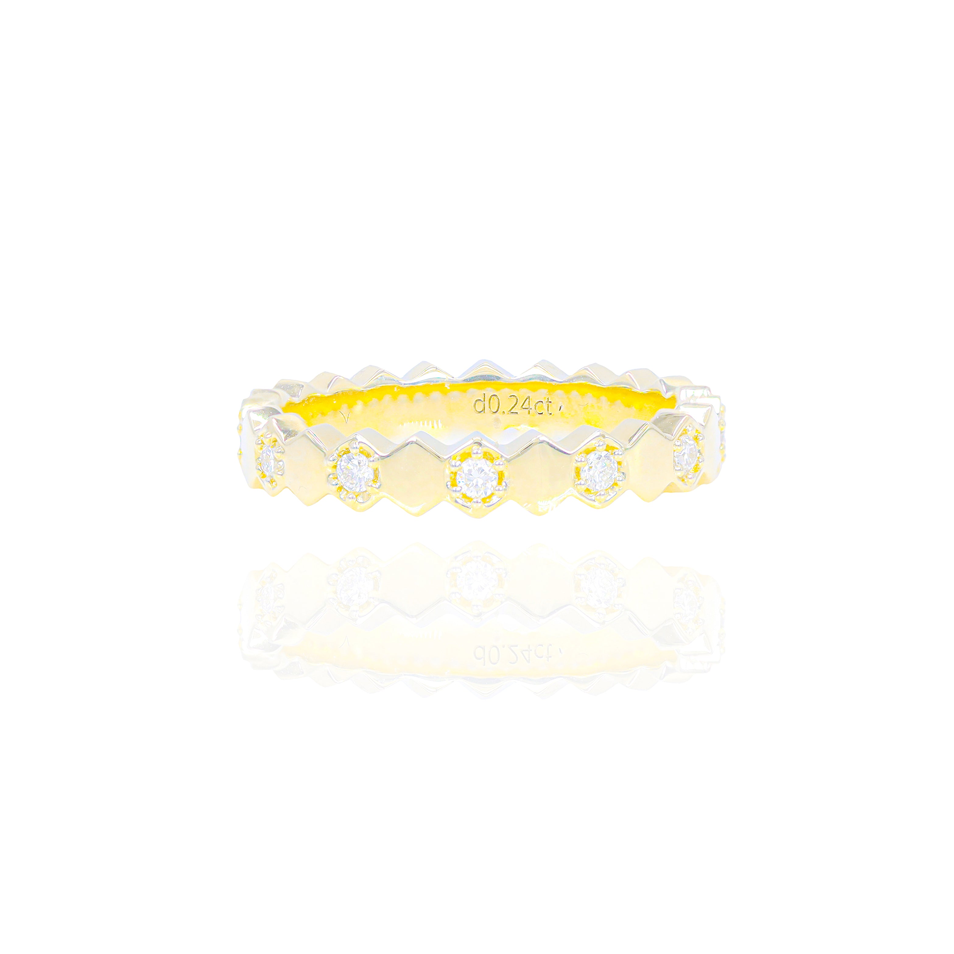 Hexagon Diamond Band