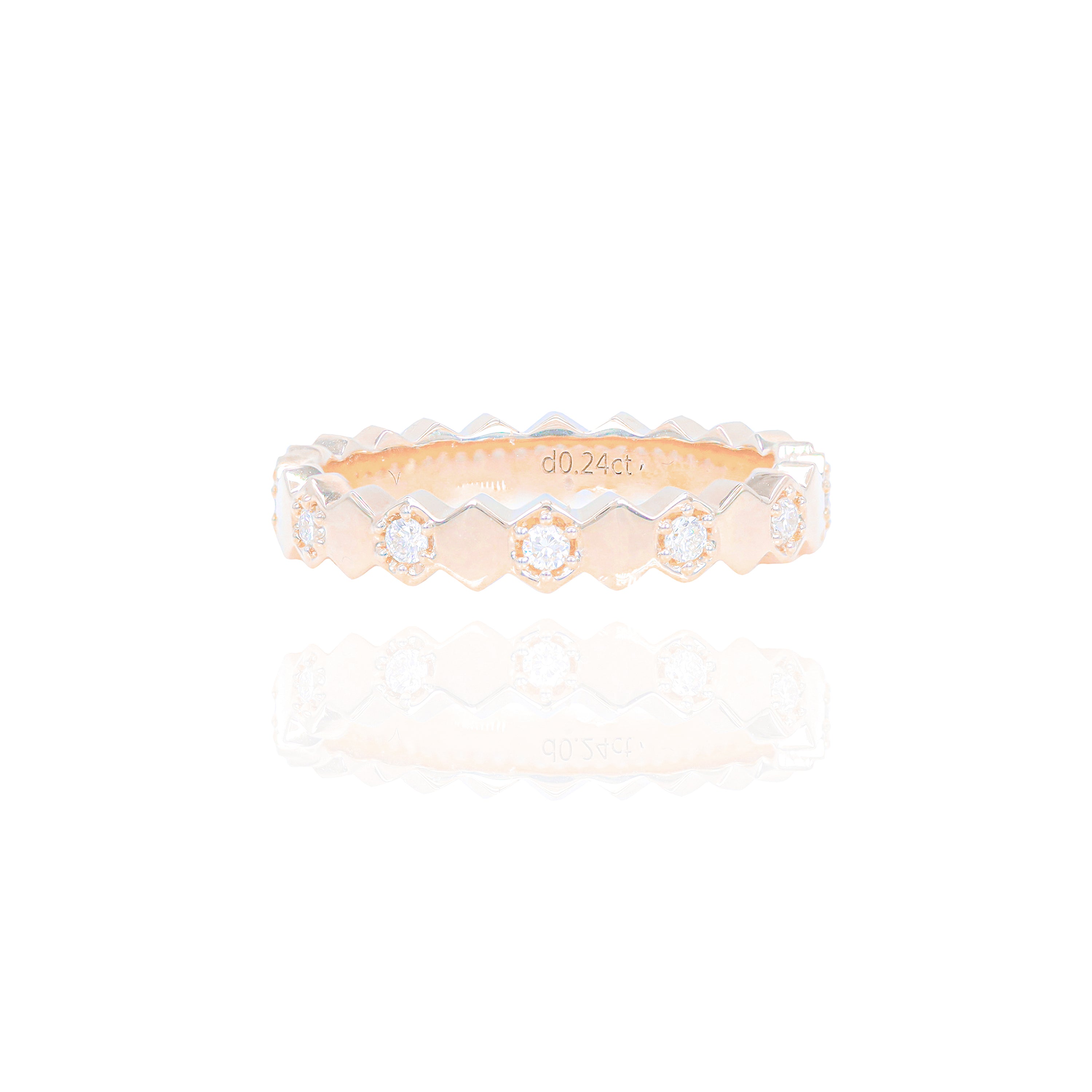 Hexagon Diamond Band