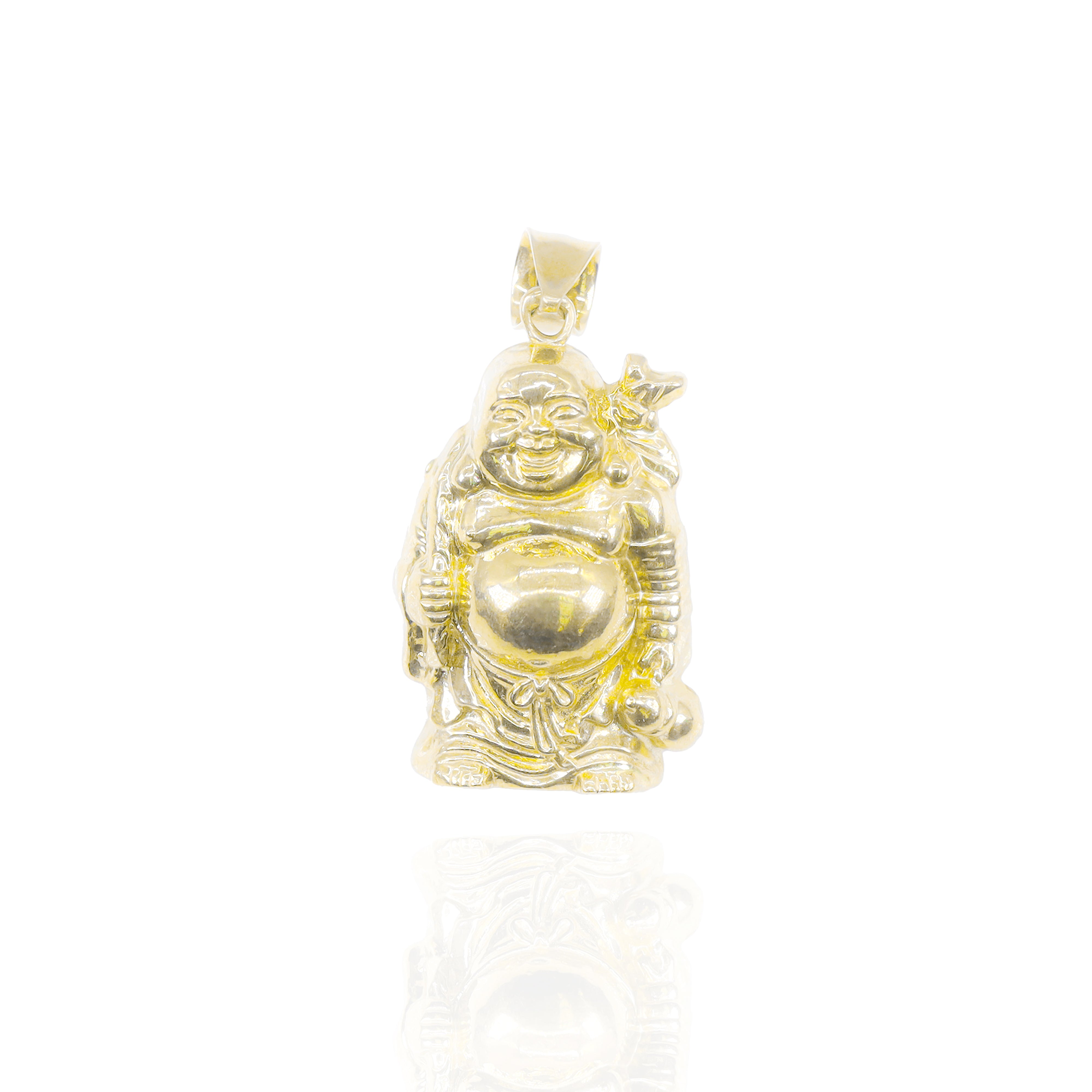 3D Sold Gold Buddha Pendant