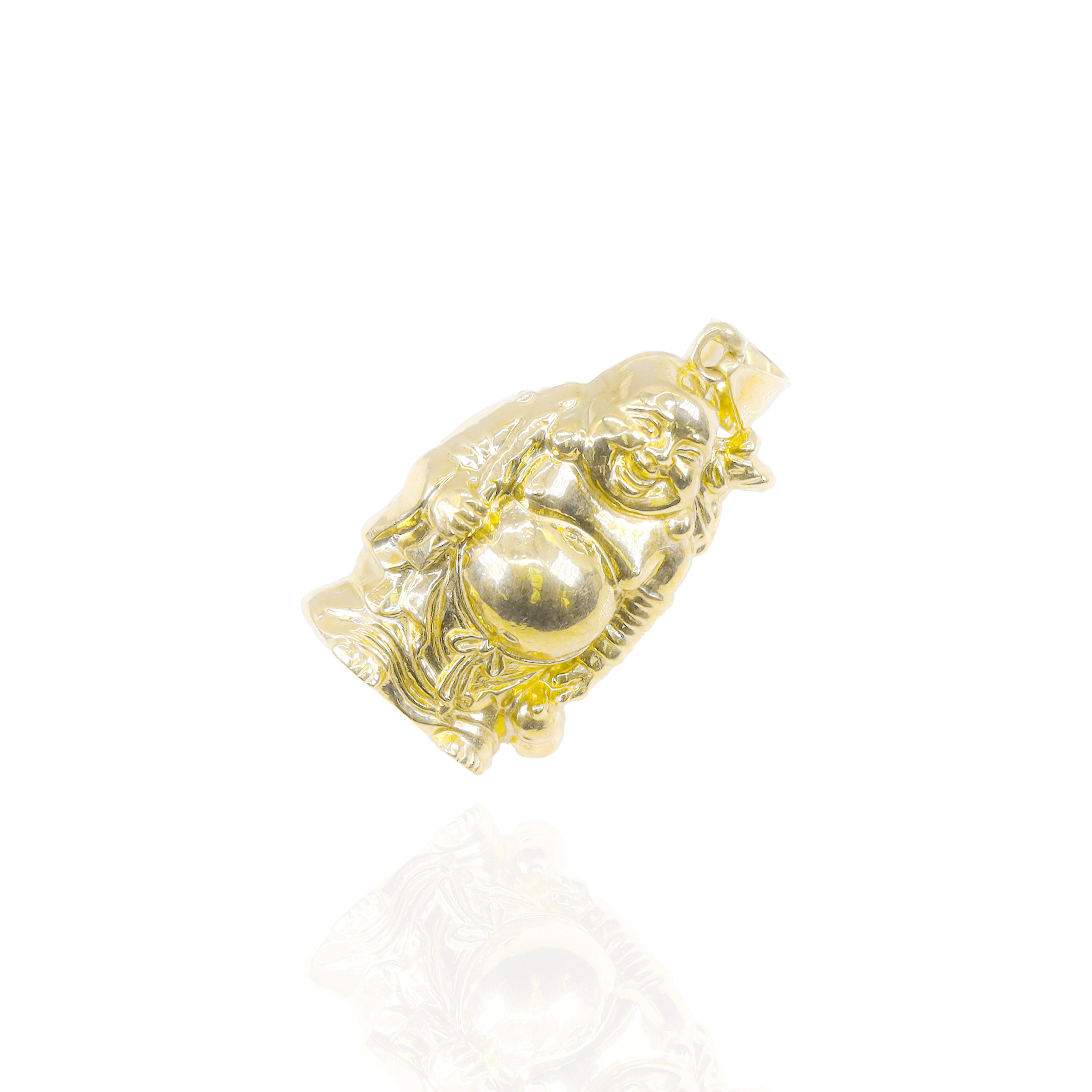 3D Sold Gold Buddha Pendant