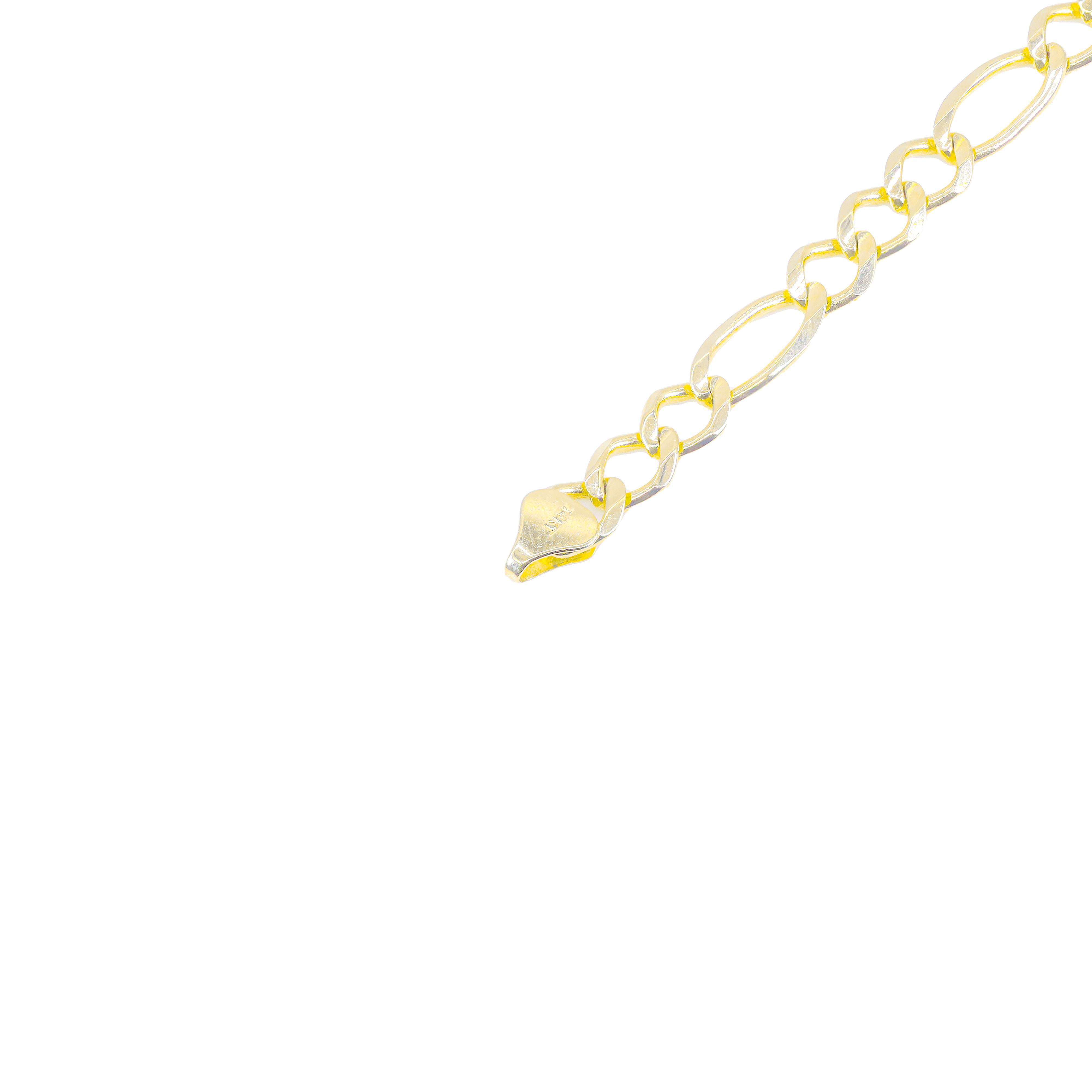 14KT Solid Yellow Gold Figaro Chain