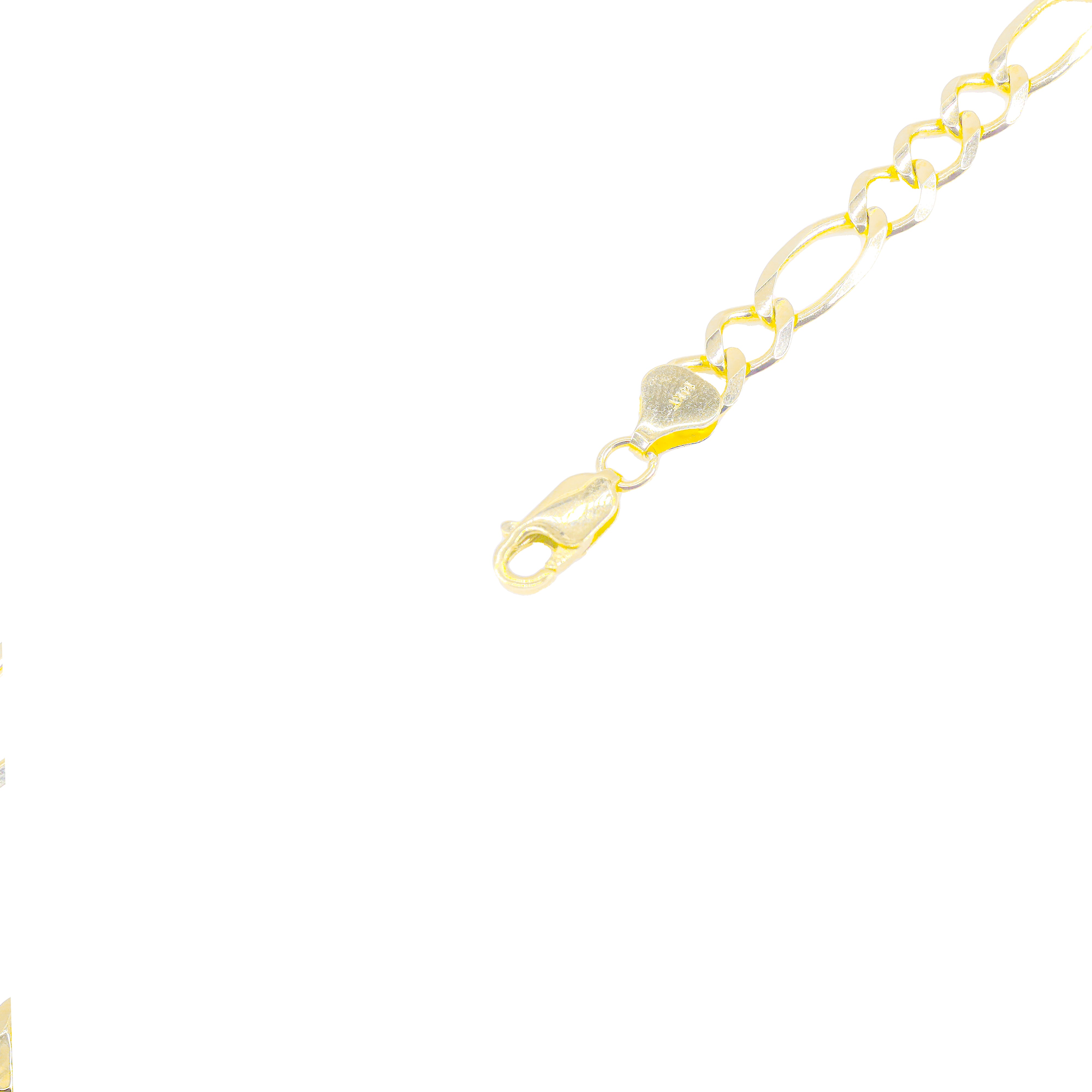 14KT Solid Yellow Gold Figaro Chain