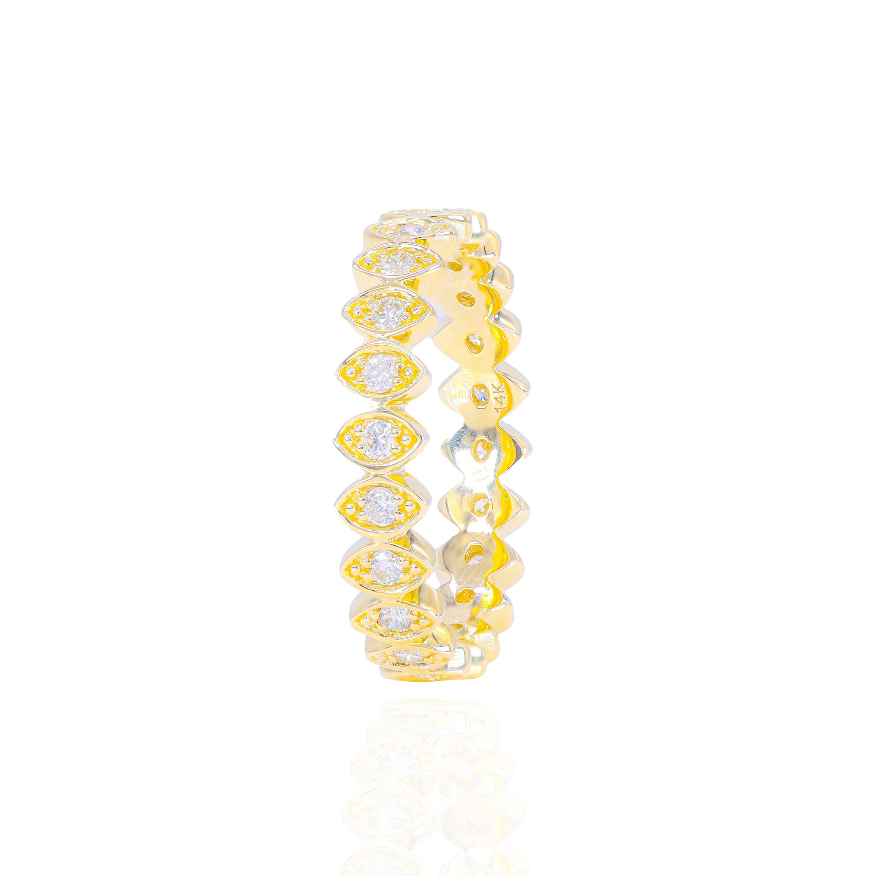 Marquise Shape Diamond Eternity Band