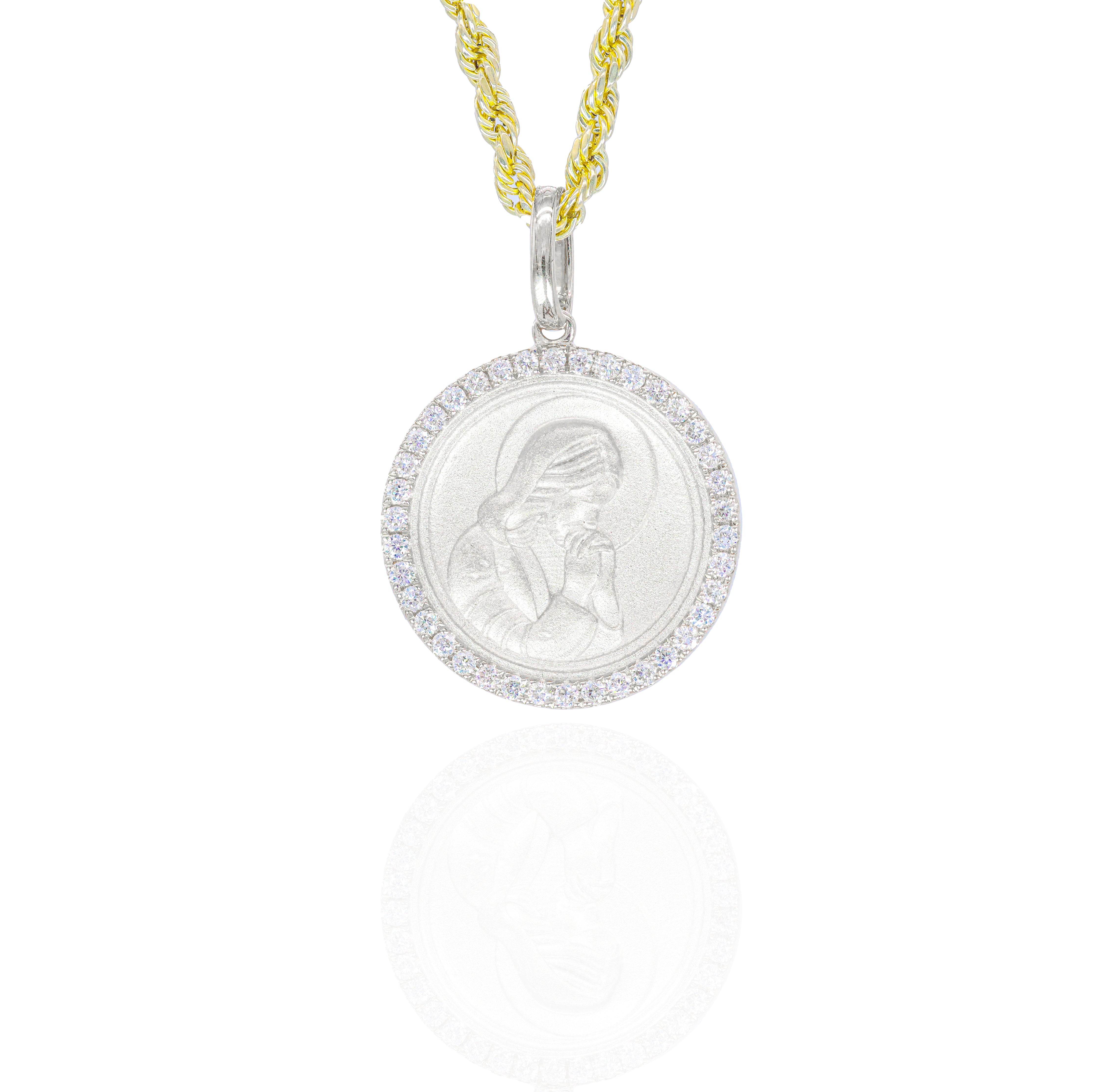 Heart of Mary Diamond Pendant