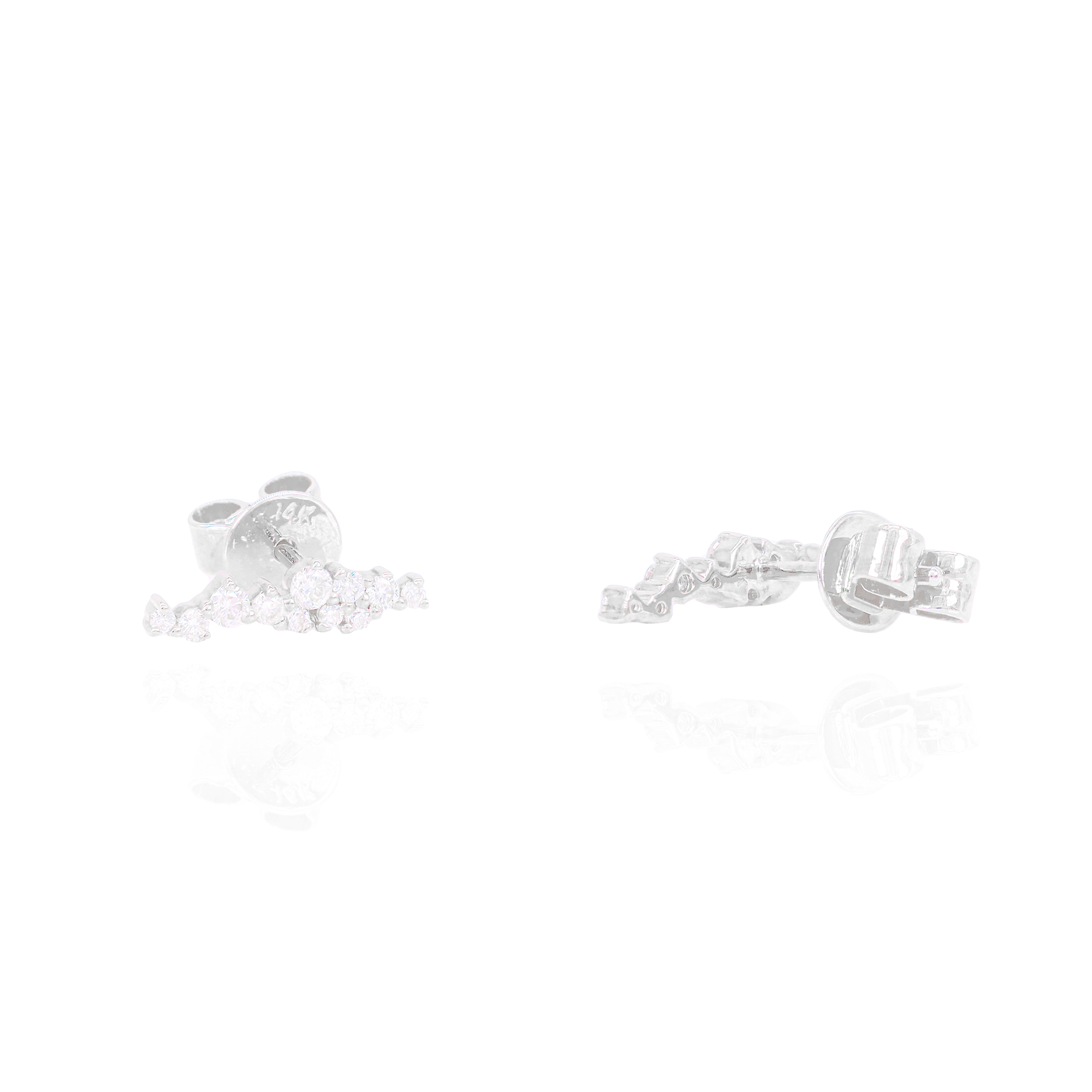 Hanging Cluster Diamond Earrings