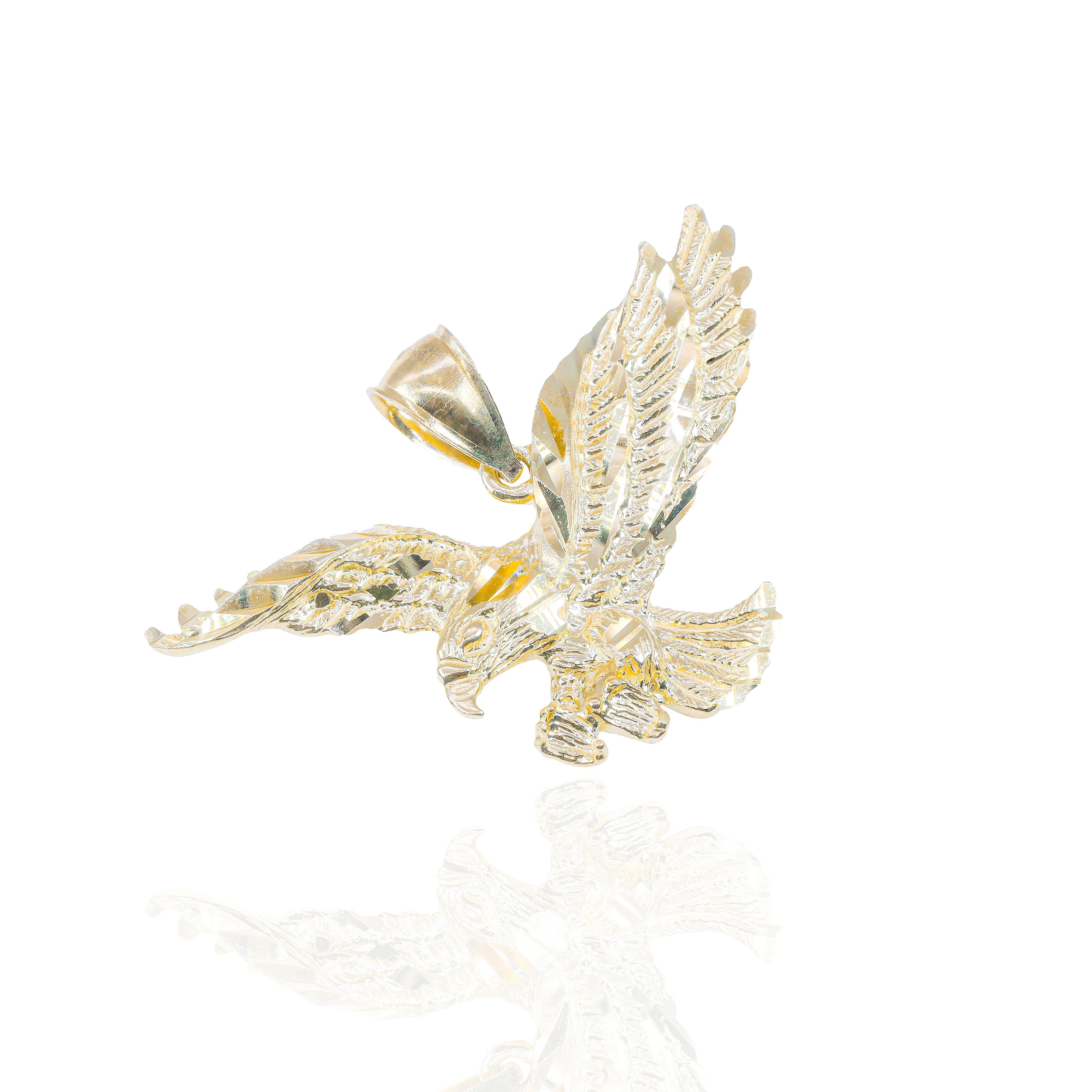 Solid Gold Hawk Pendant