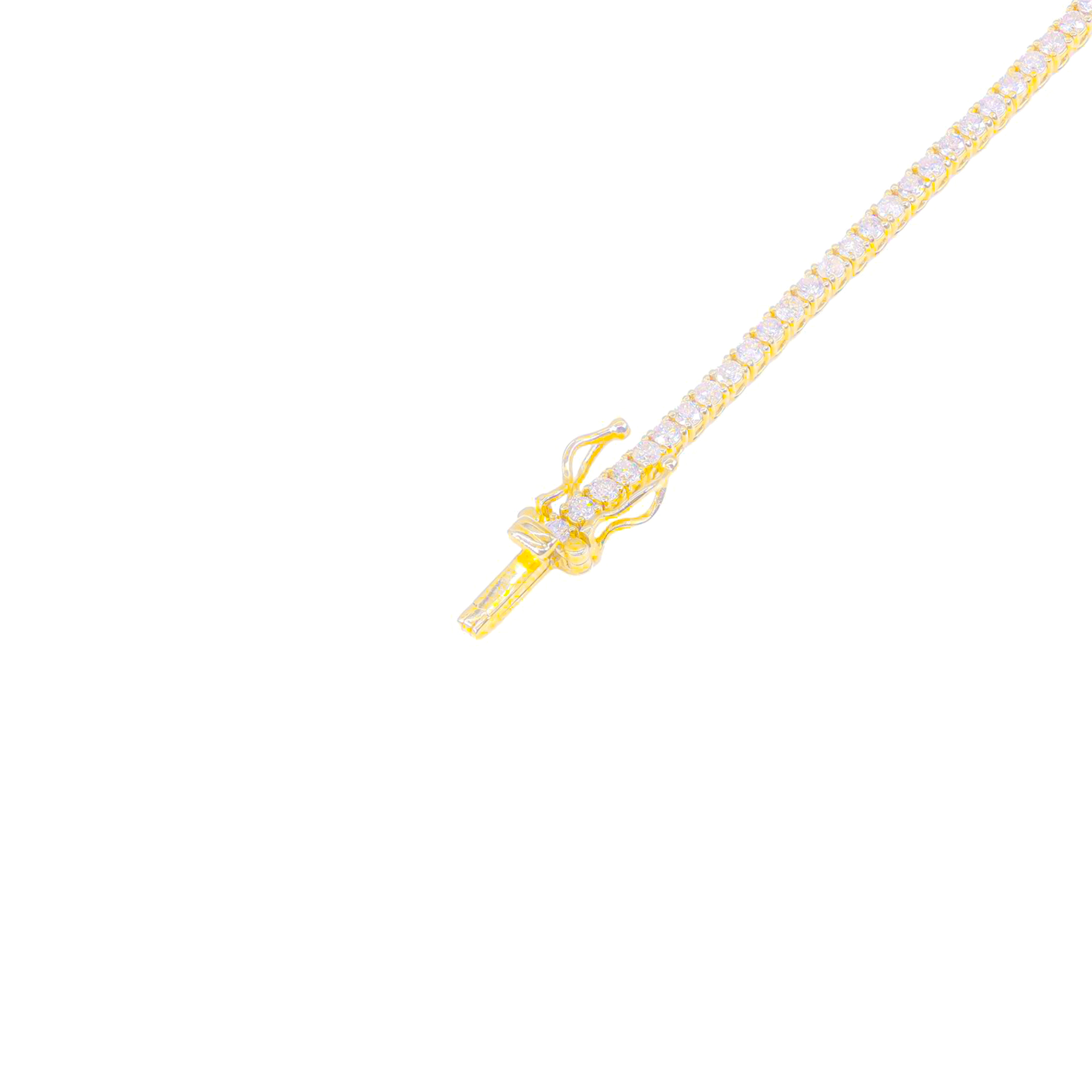 2.25-Pointer Yellow Gold Diamond Tennis Bracelet