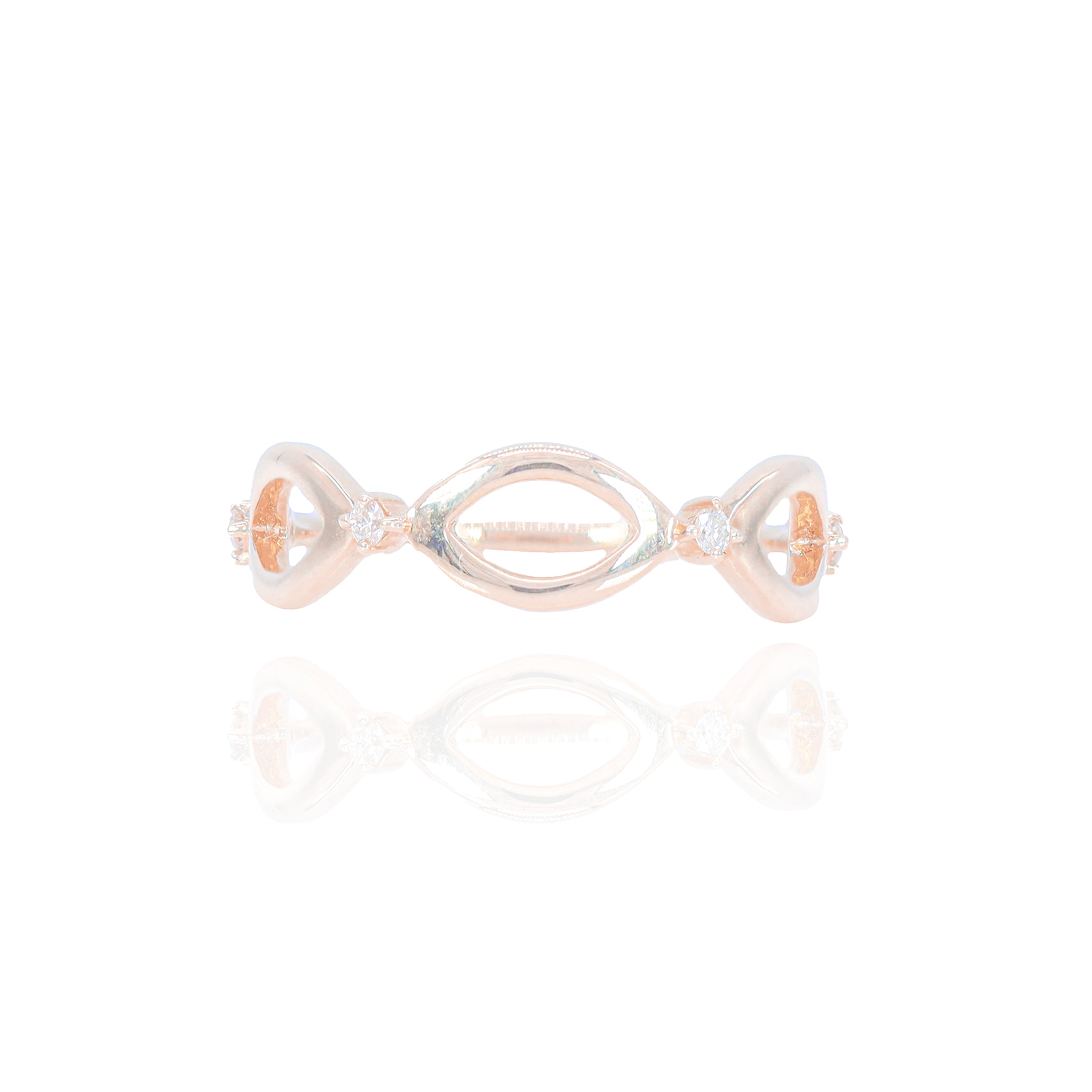 Oval Shaped Gold & Diamond Ring