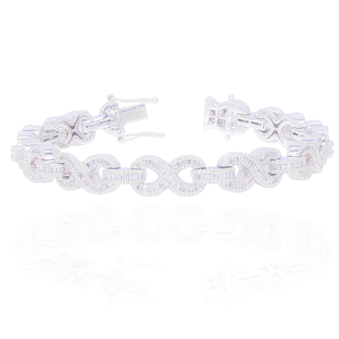 Baguette Infinity Link Diamond Bracelet image