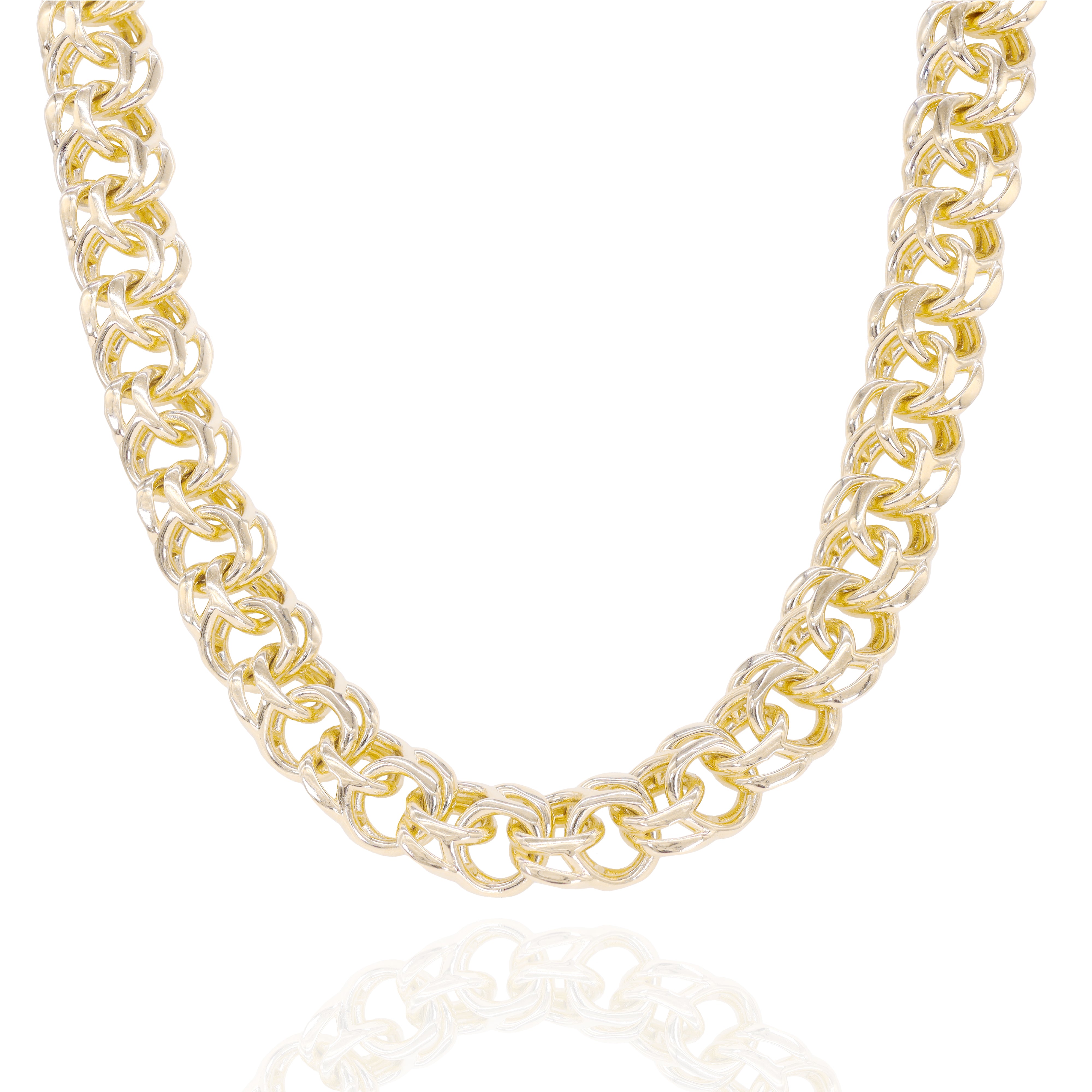 14KT Italian Yellow Gold Solid Chino Chain