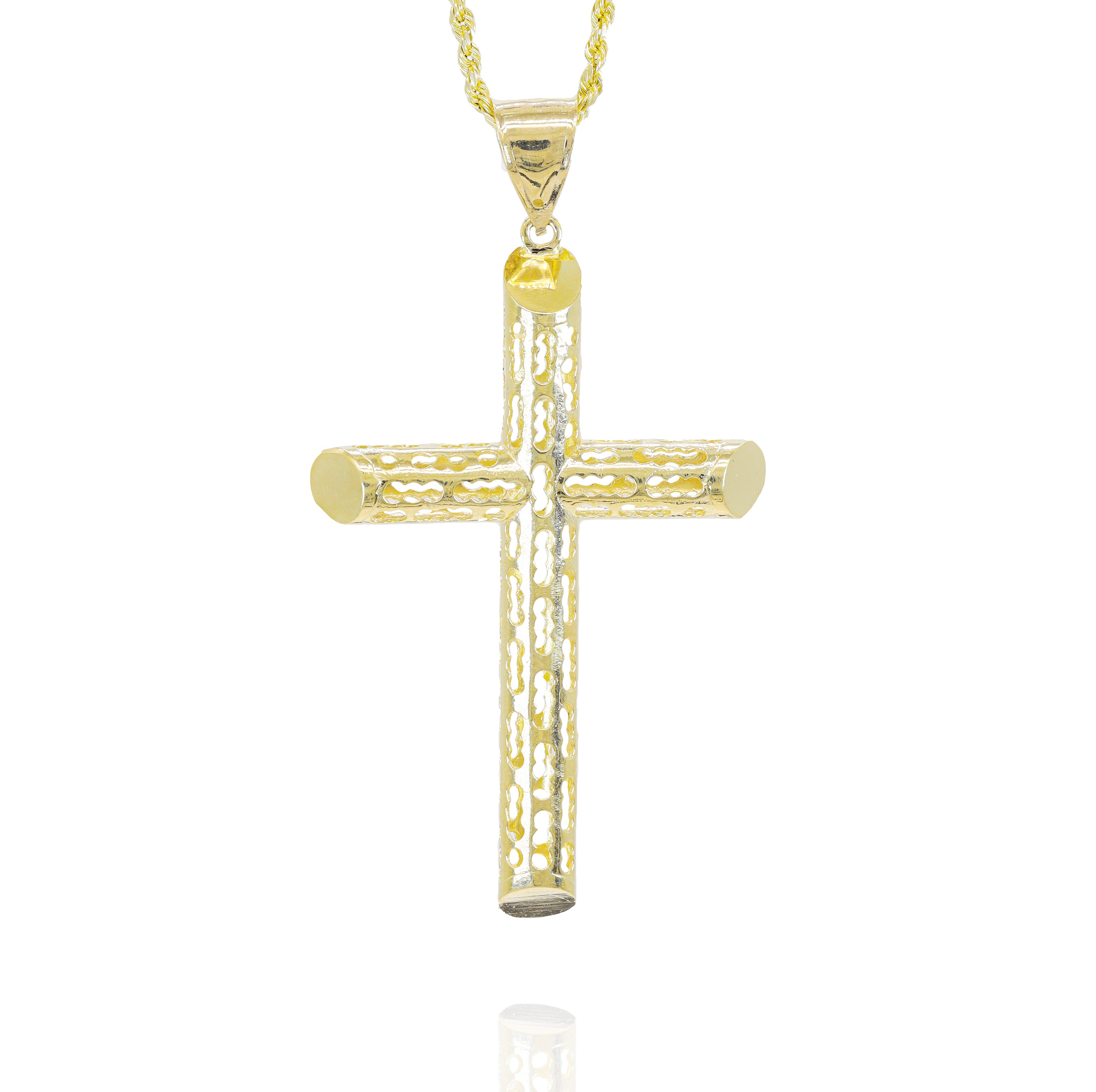Italian Open Concept Cross Pendant