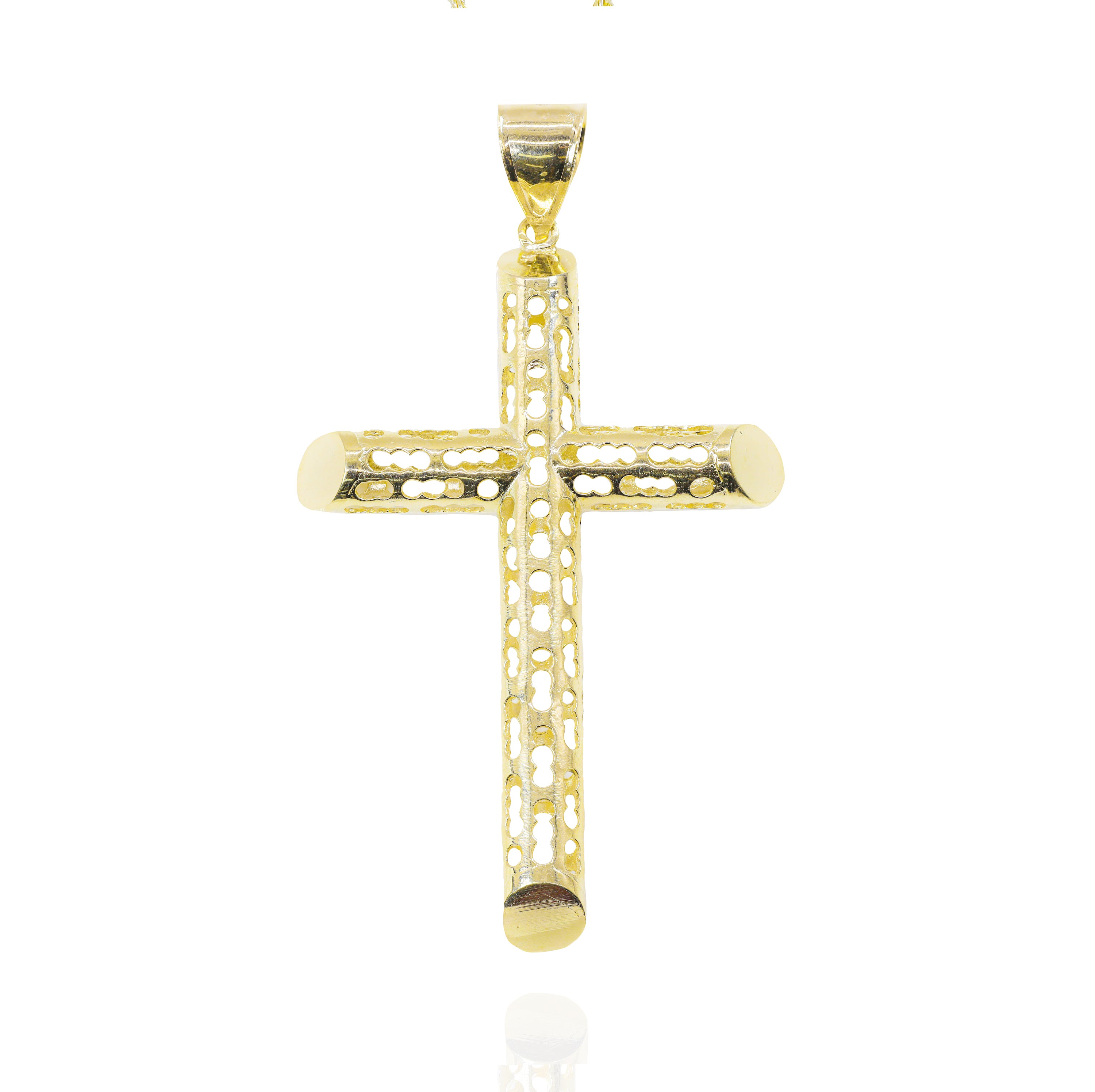 Italian Open Concept Cross Pendant