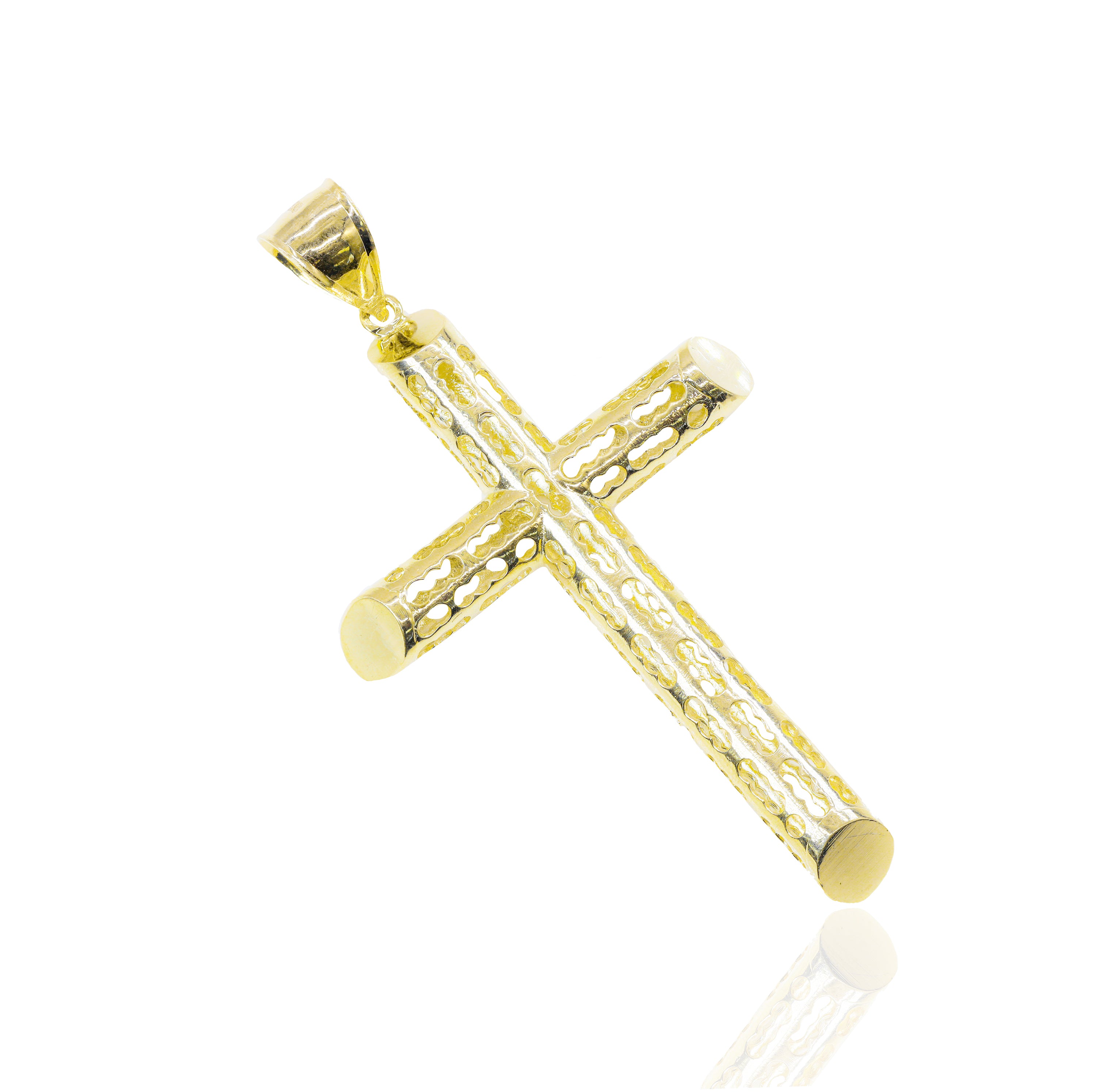 Italian Open Concept Cross Pendant