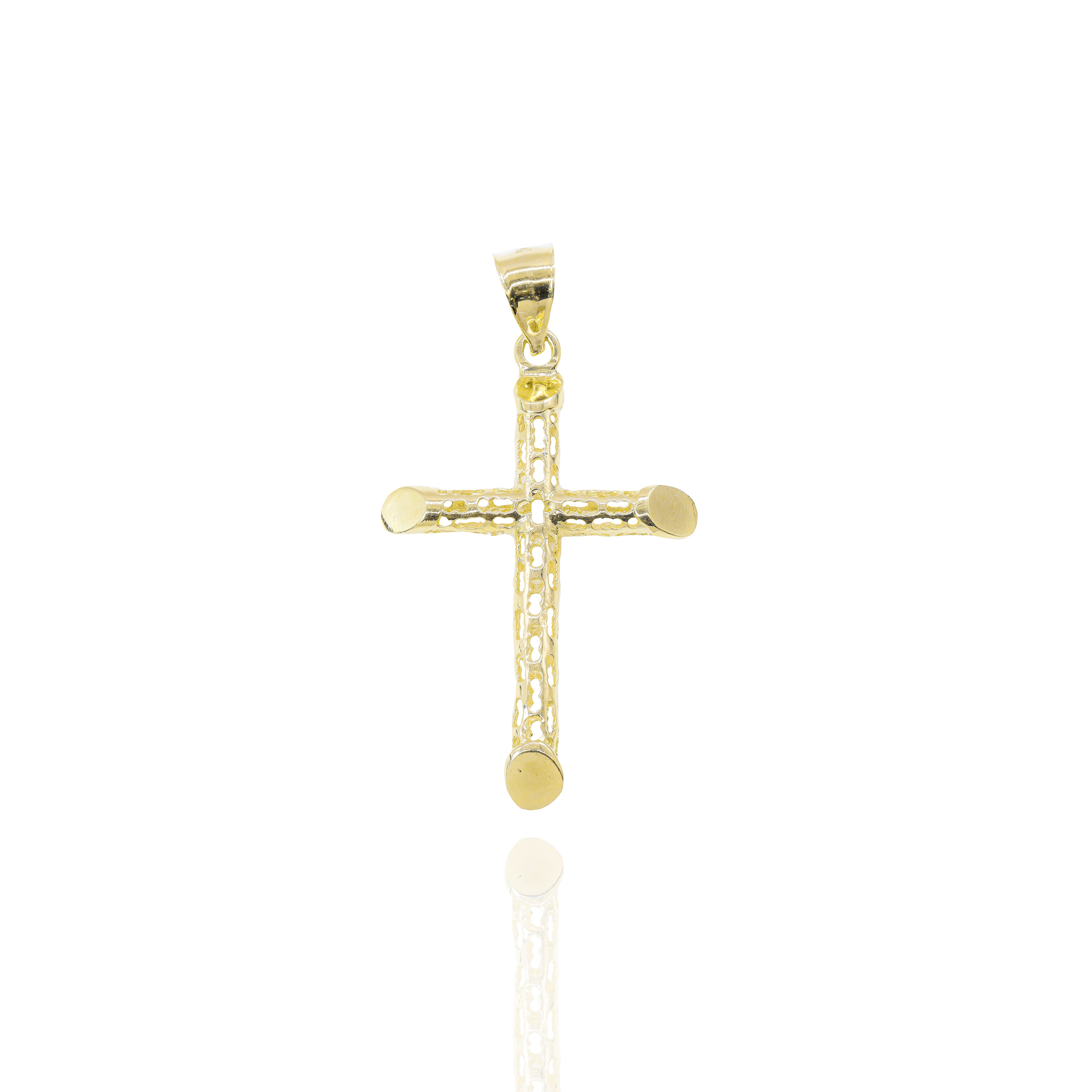 Small Italian Open Concept Cross Pendant