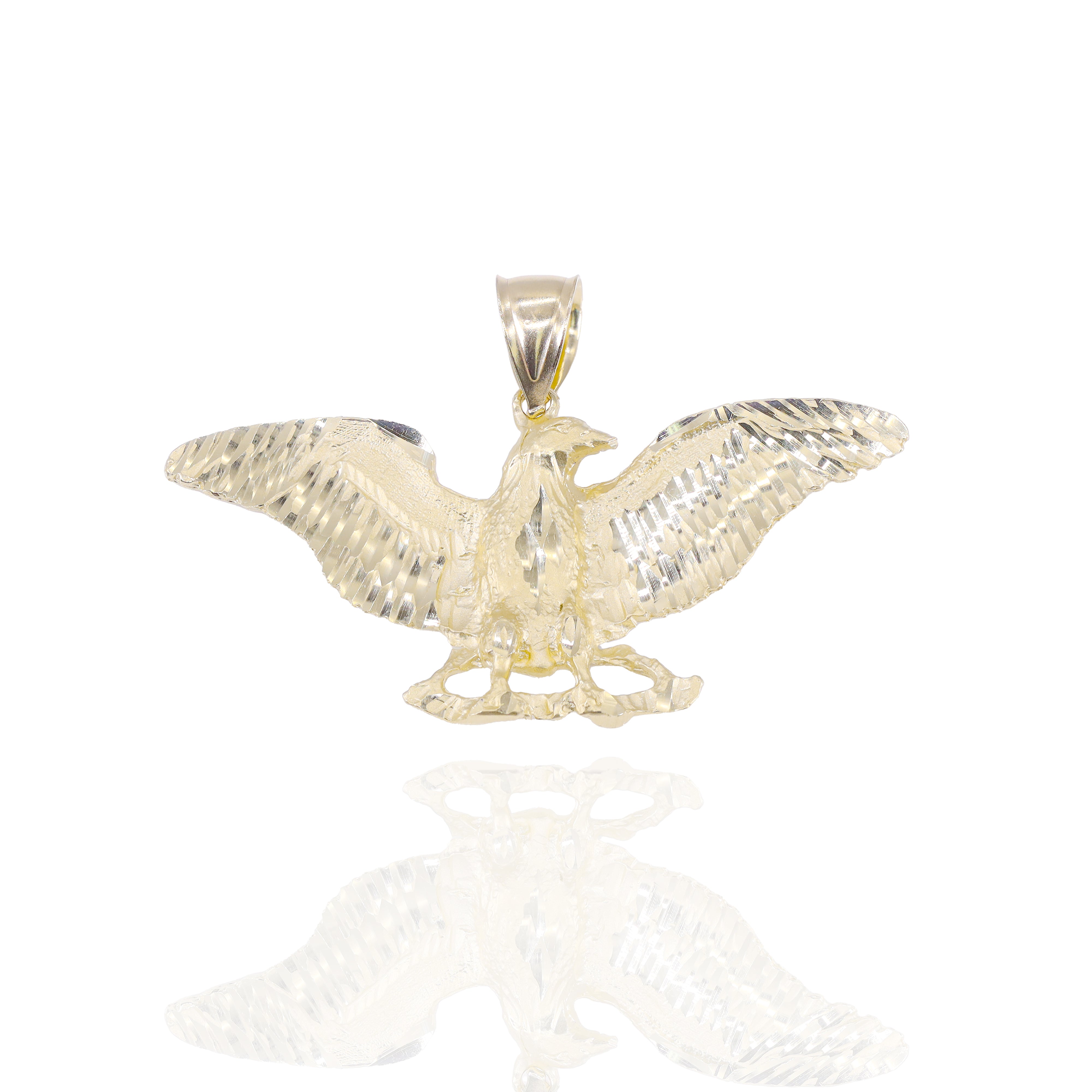 Solid Gold Spread Eagle Pendant