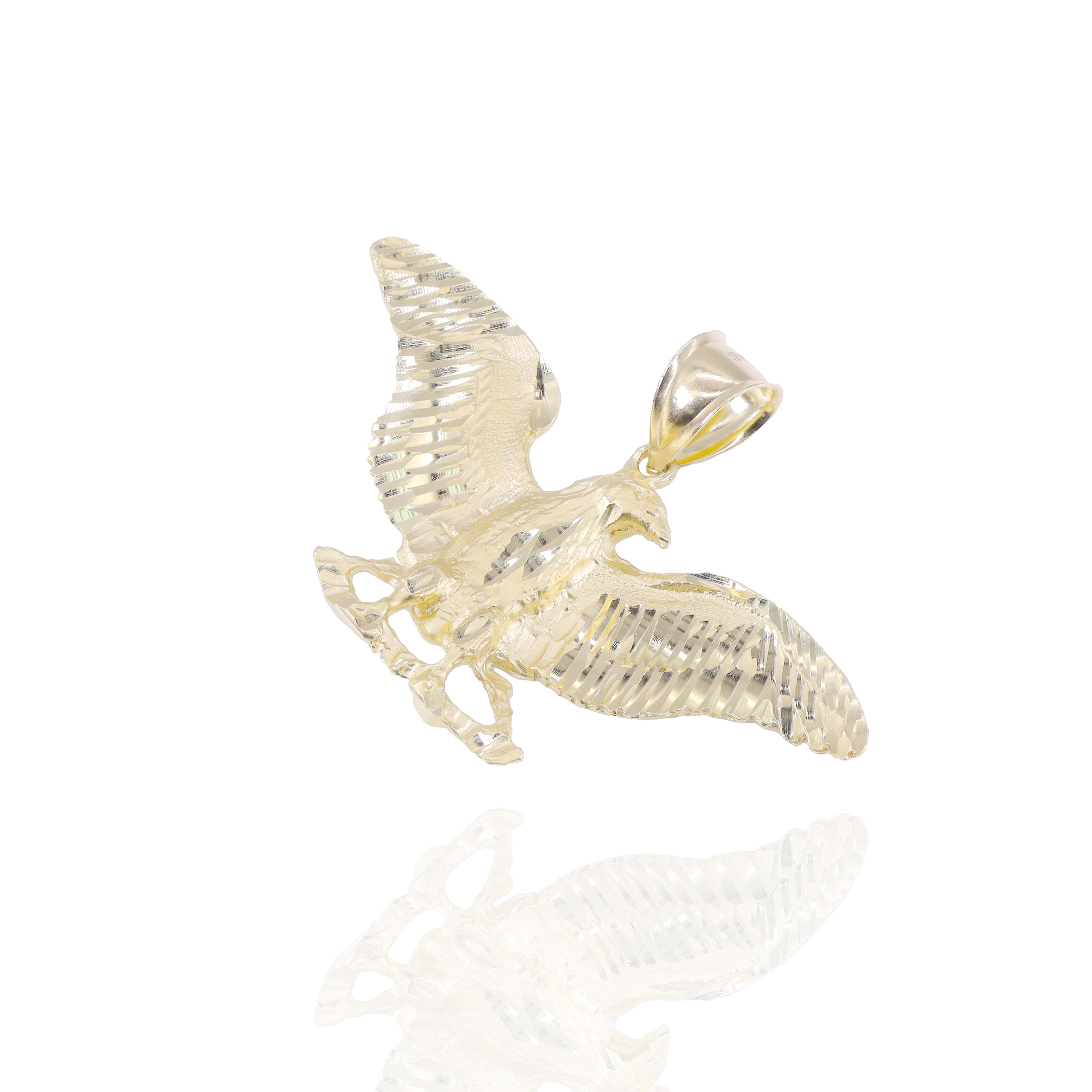 Solid Gold Spread Eagle Pendant