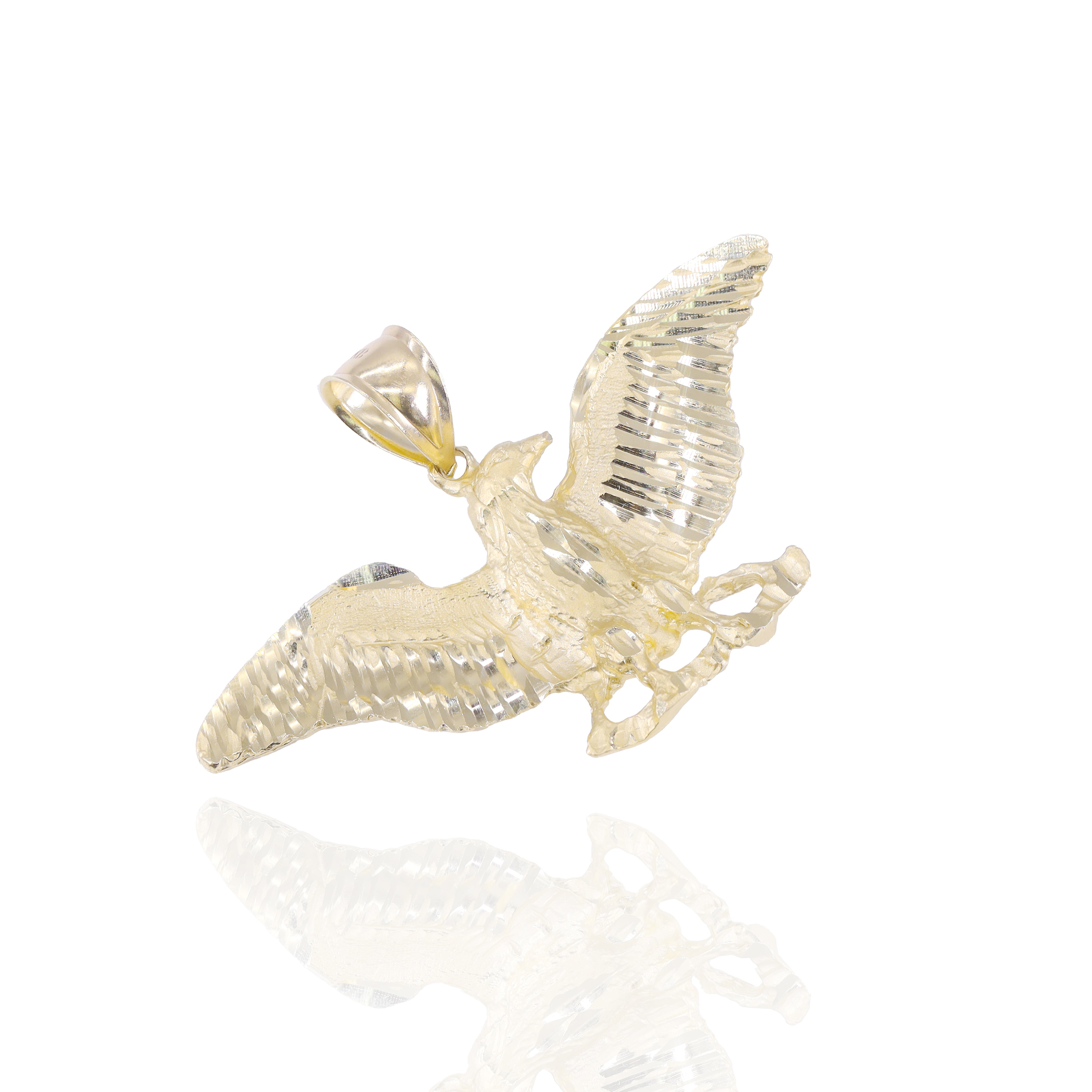 Solid Gold Spread Eagle Pendant