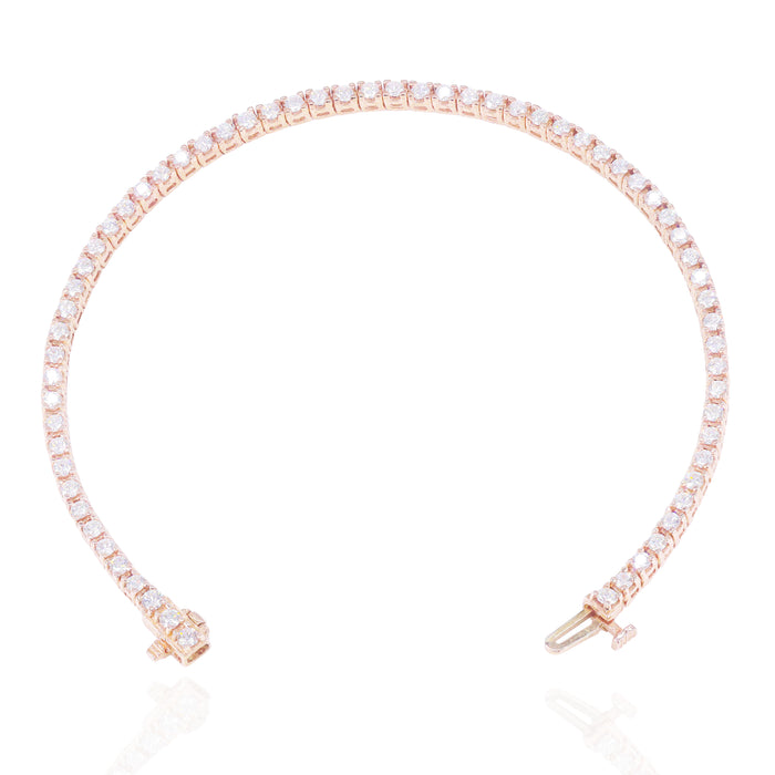 5-Pointer Rose Gold Diamond Tennis Bracelet image