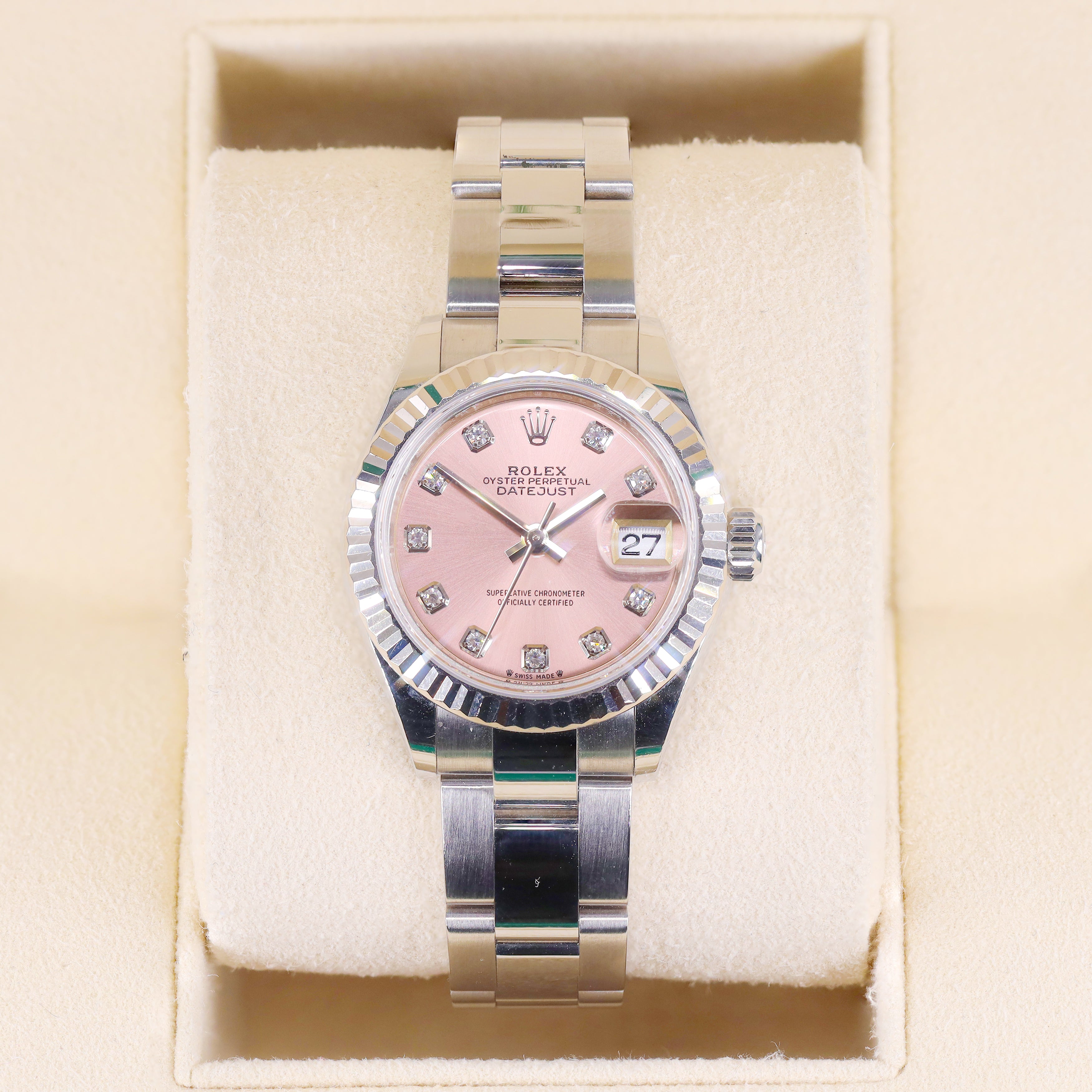 Rolex 279174 Lady-Datejust 28mm Pink Factory Diamond Dial