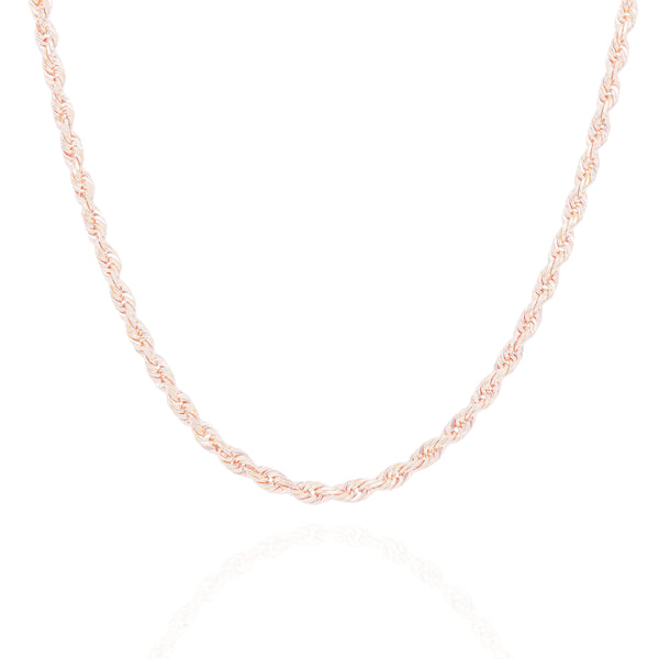 10KT Solid Rose Gold Rope Chain image