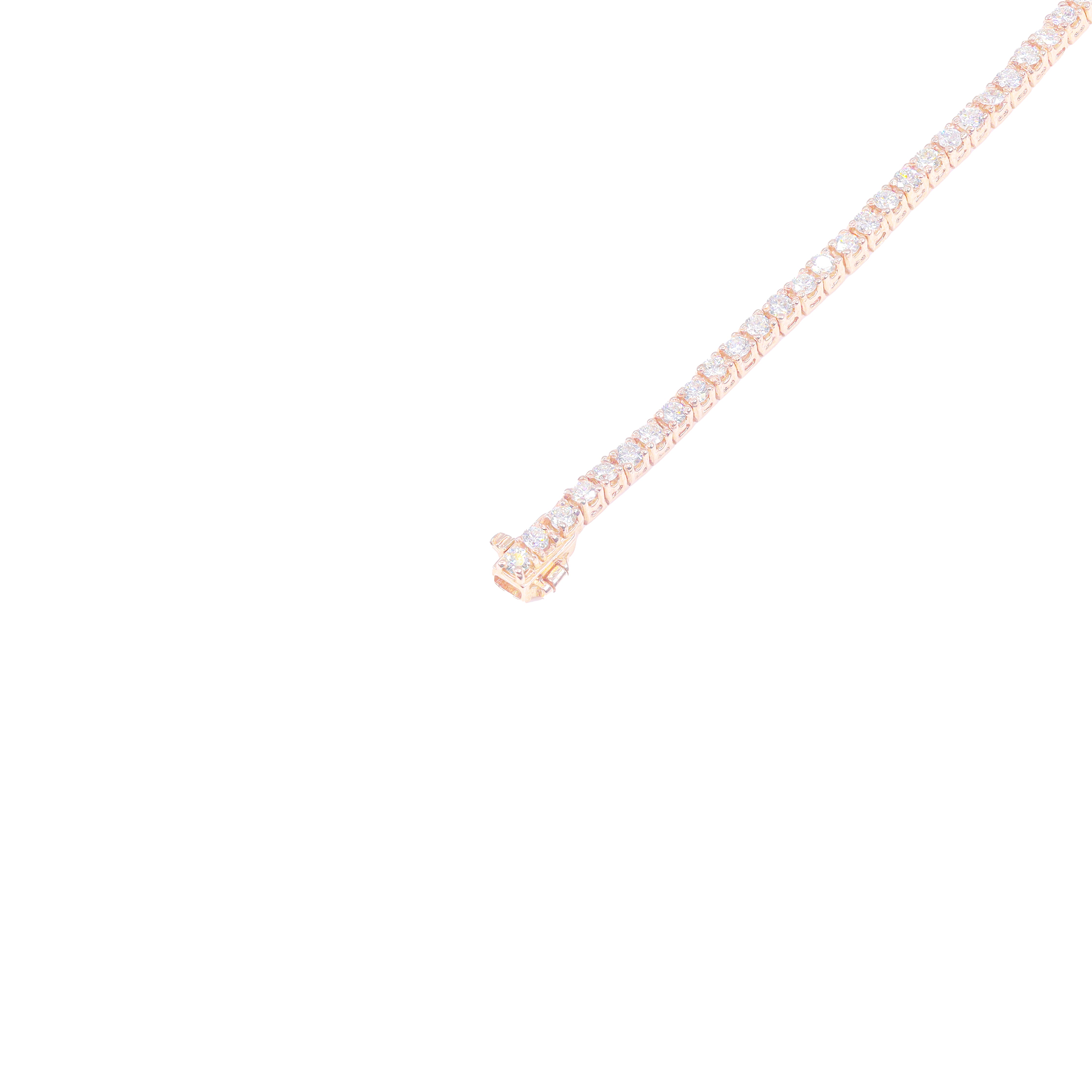 5-Pointer Rose Gold Diamond Tennis Bracelet