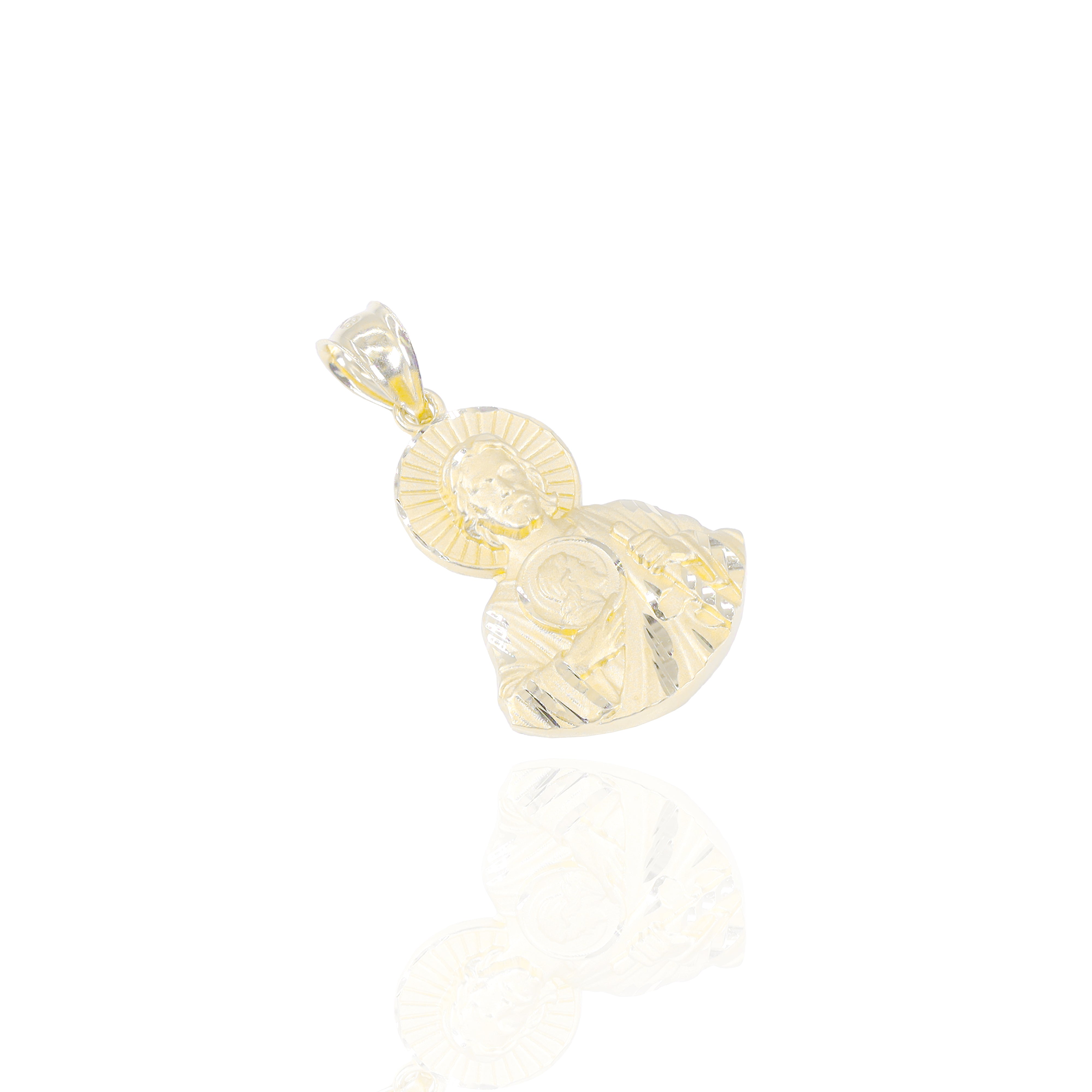 Saint Jude Mural Solid Gold Pendant