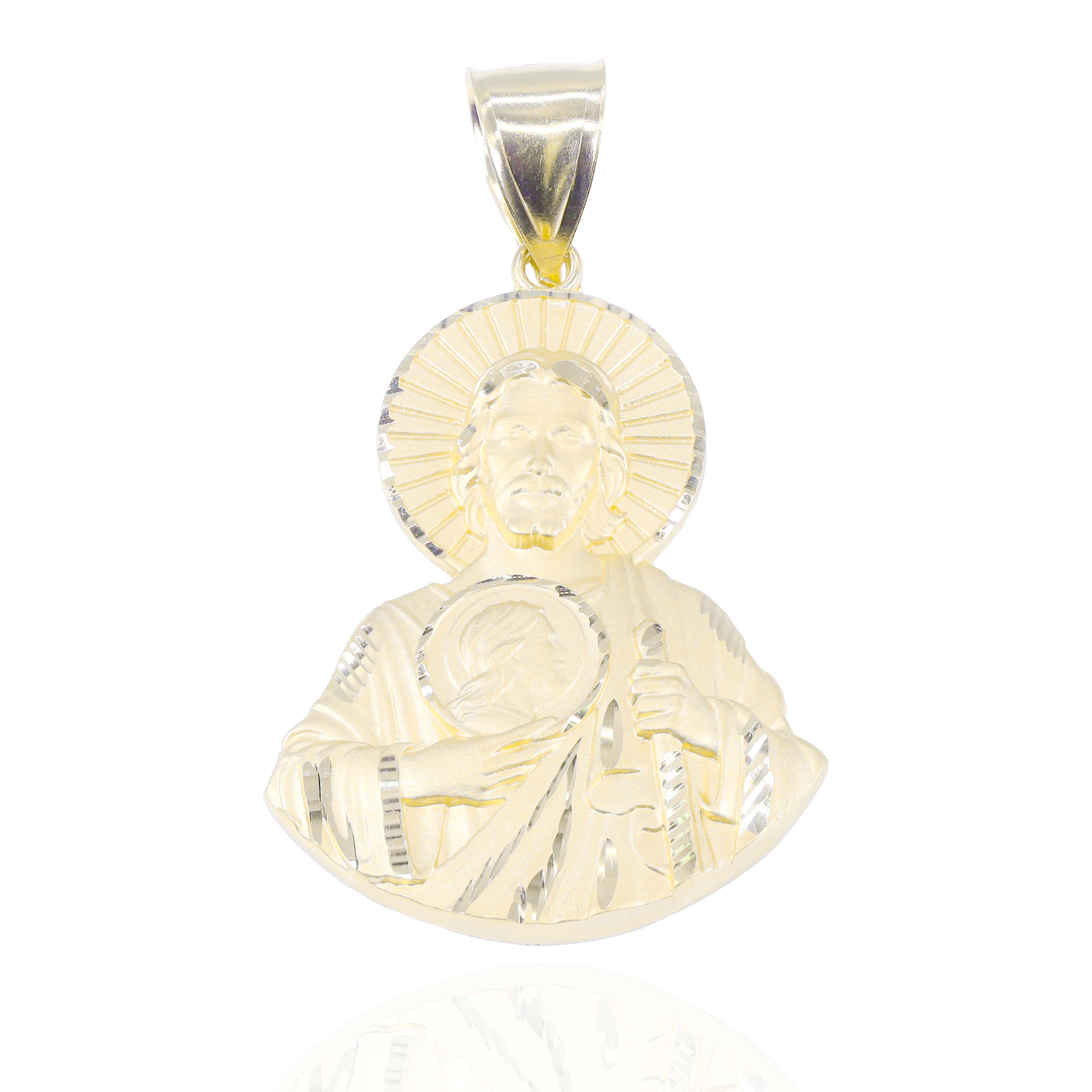 Saint Jude Mural Solid Gold Pendant