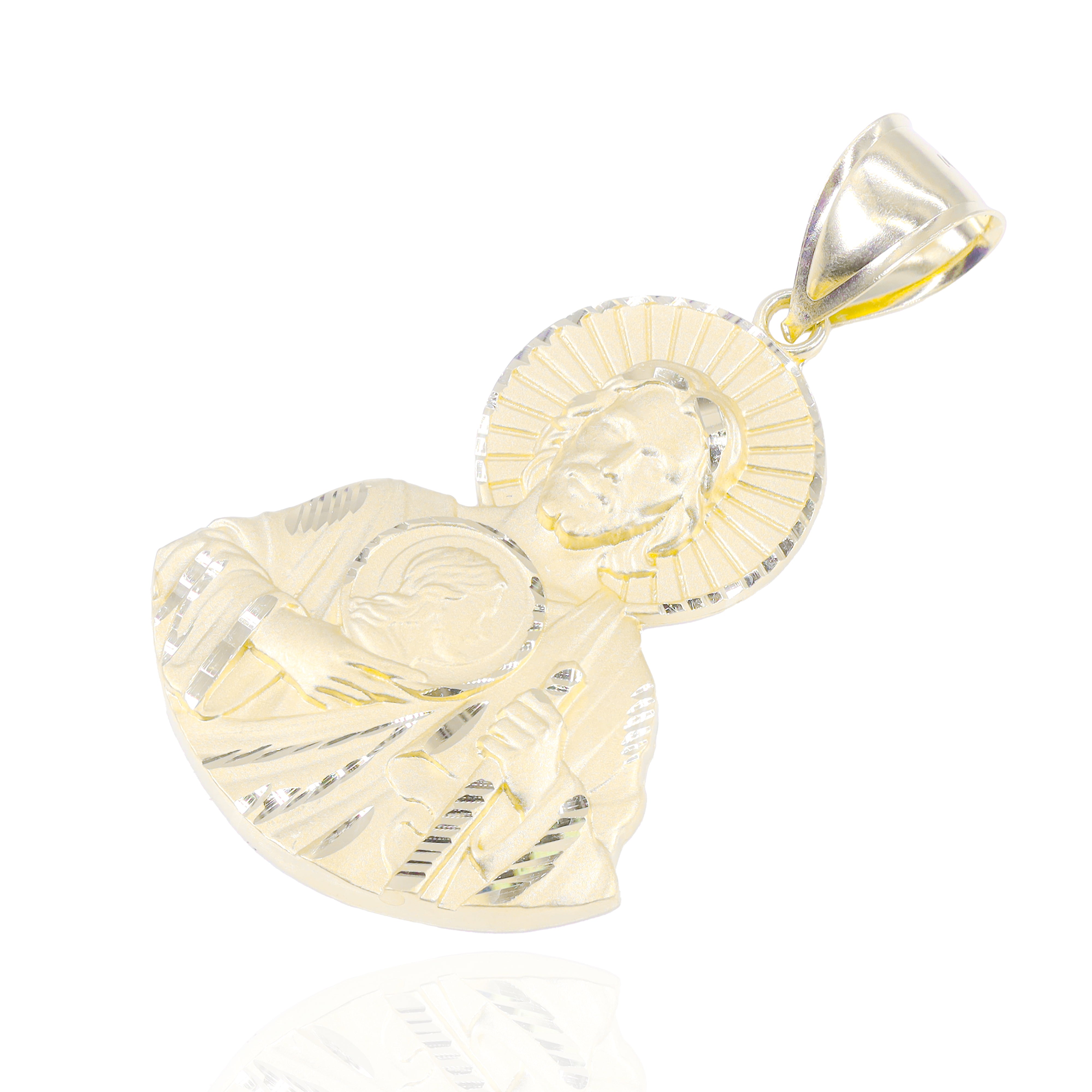 Saint Jude Mural Solid Gold Pendant