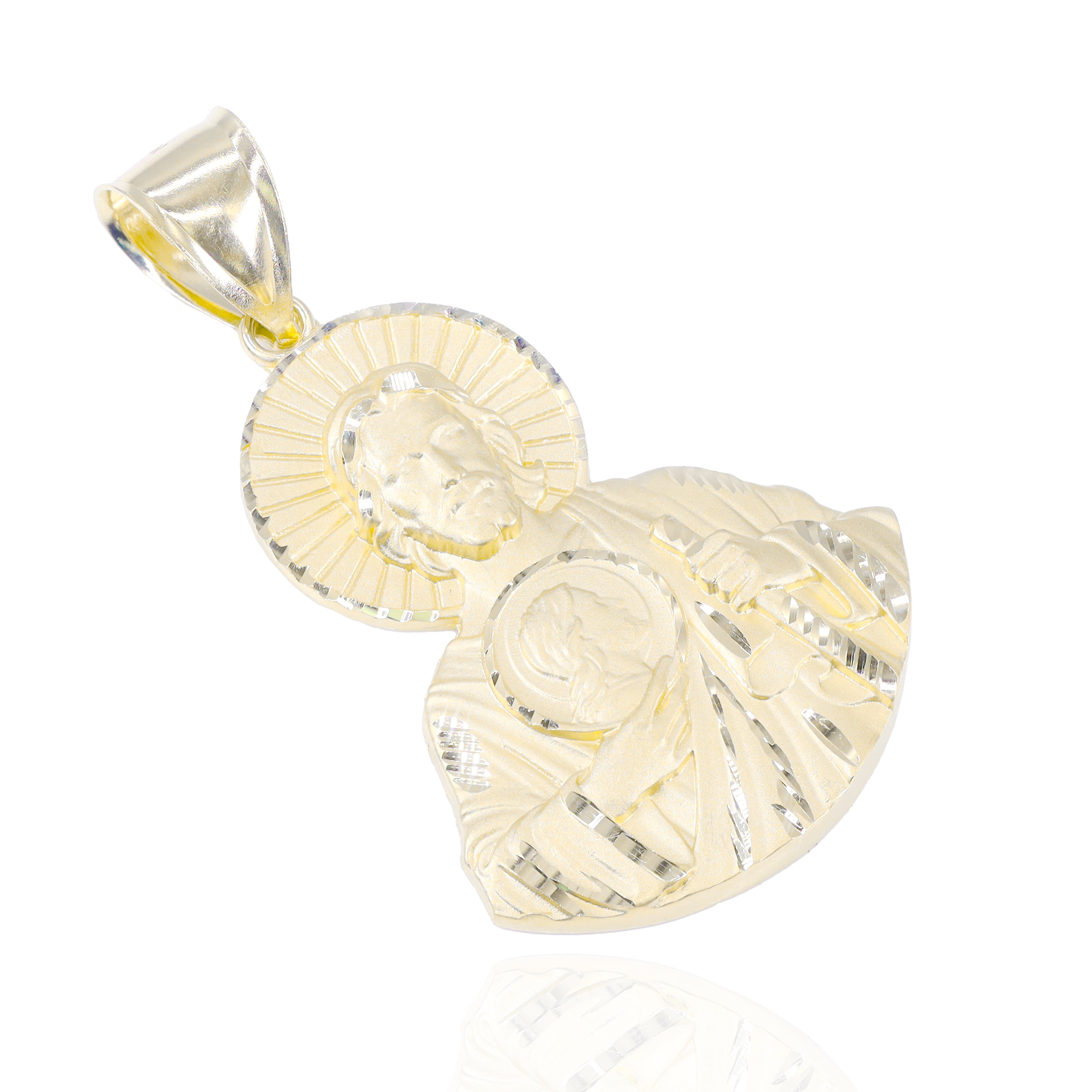 Saint Jude Mural Solid Gold Pendant