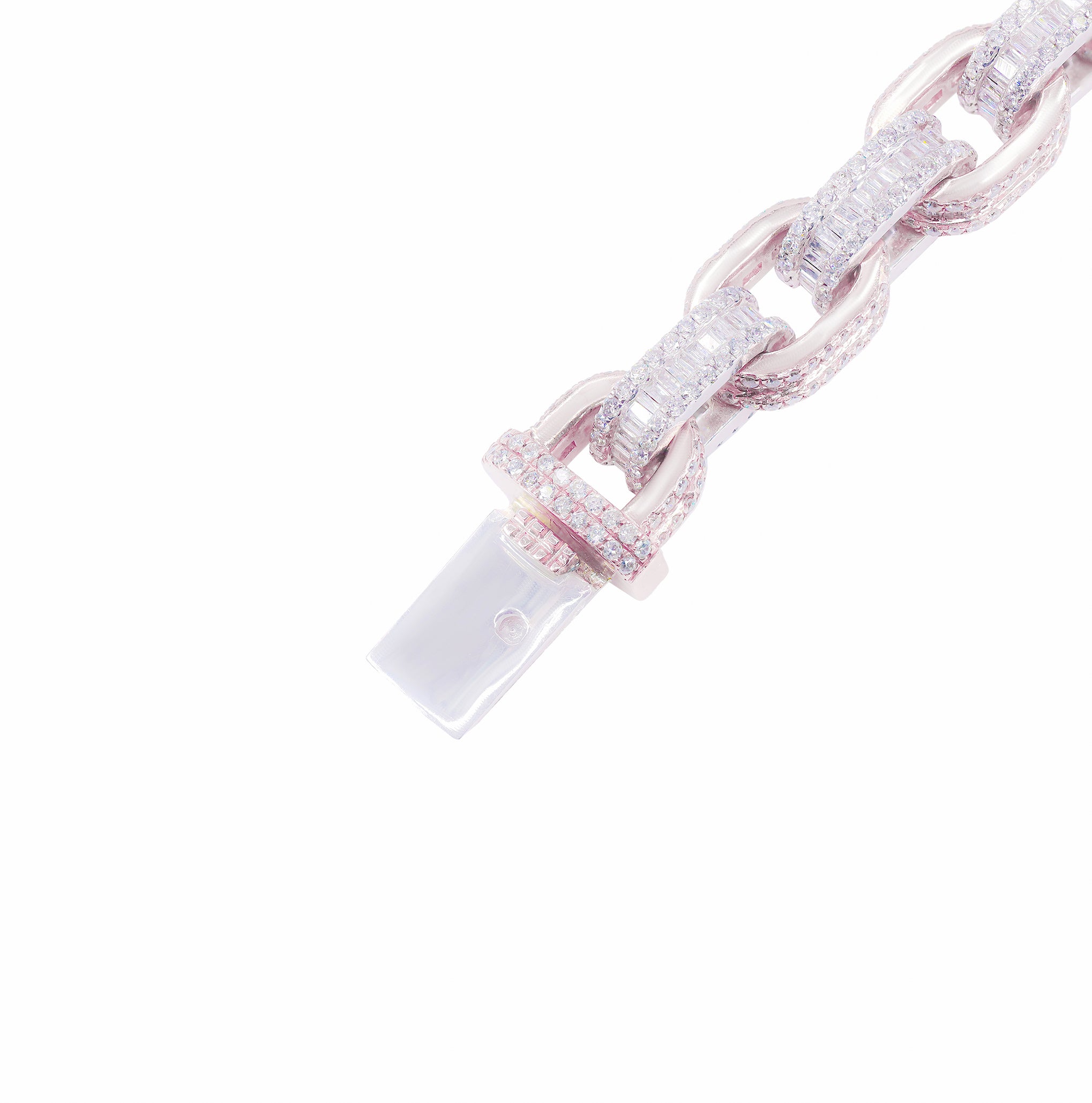 Two-Tone Diamond Hermes Link Chain