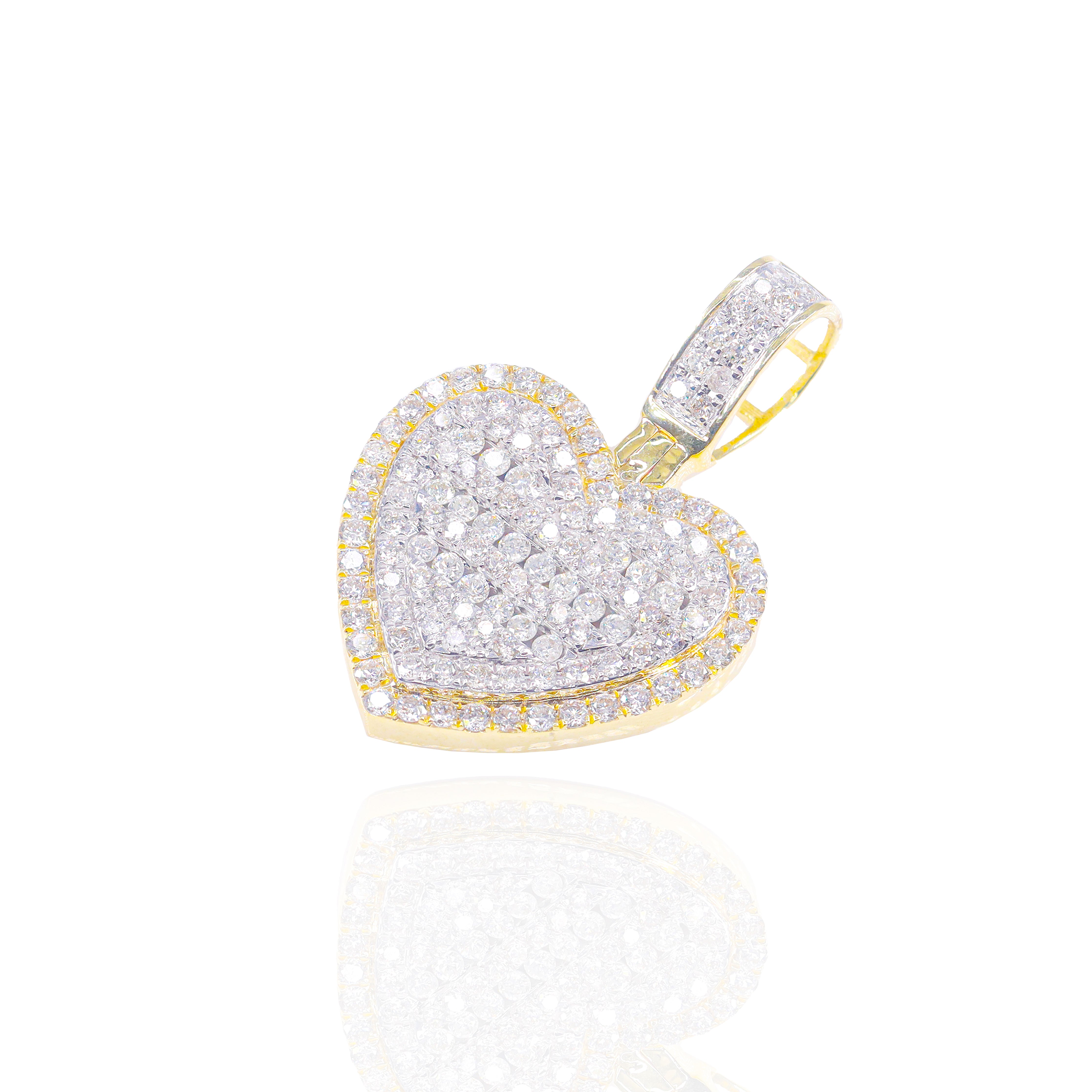 Layered Diamond Heart Pendant