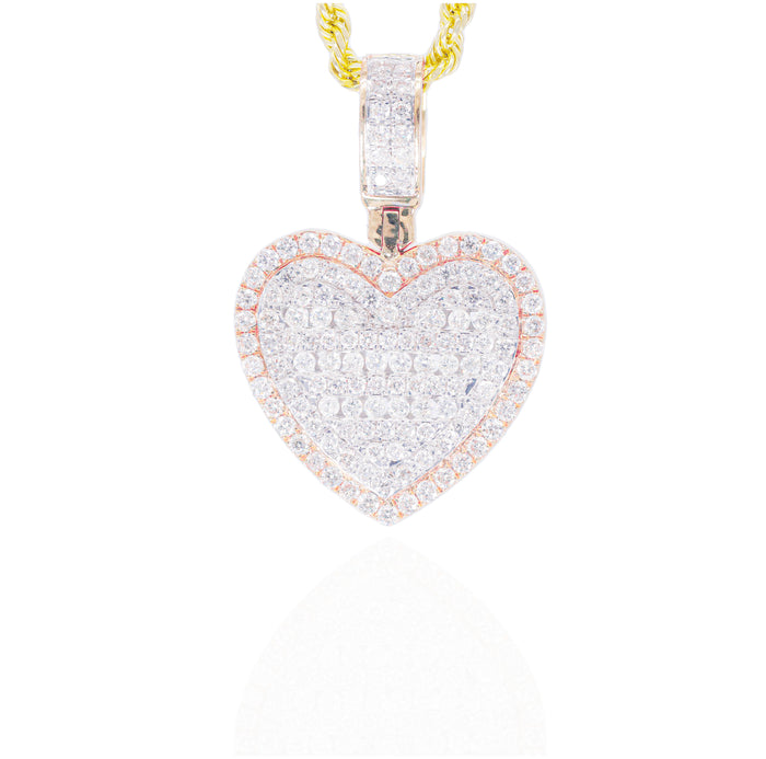Layered Diamond Heart Pendant image