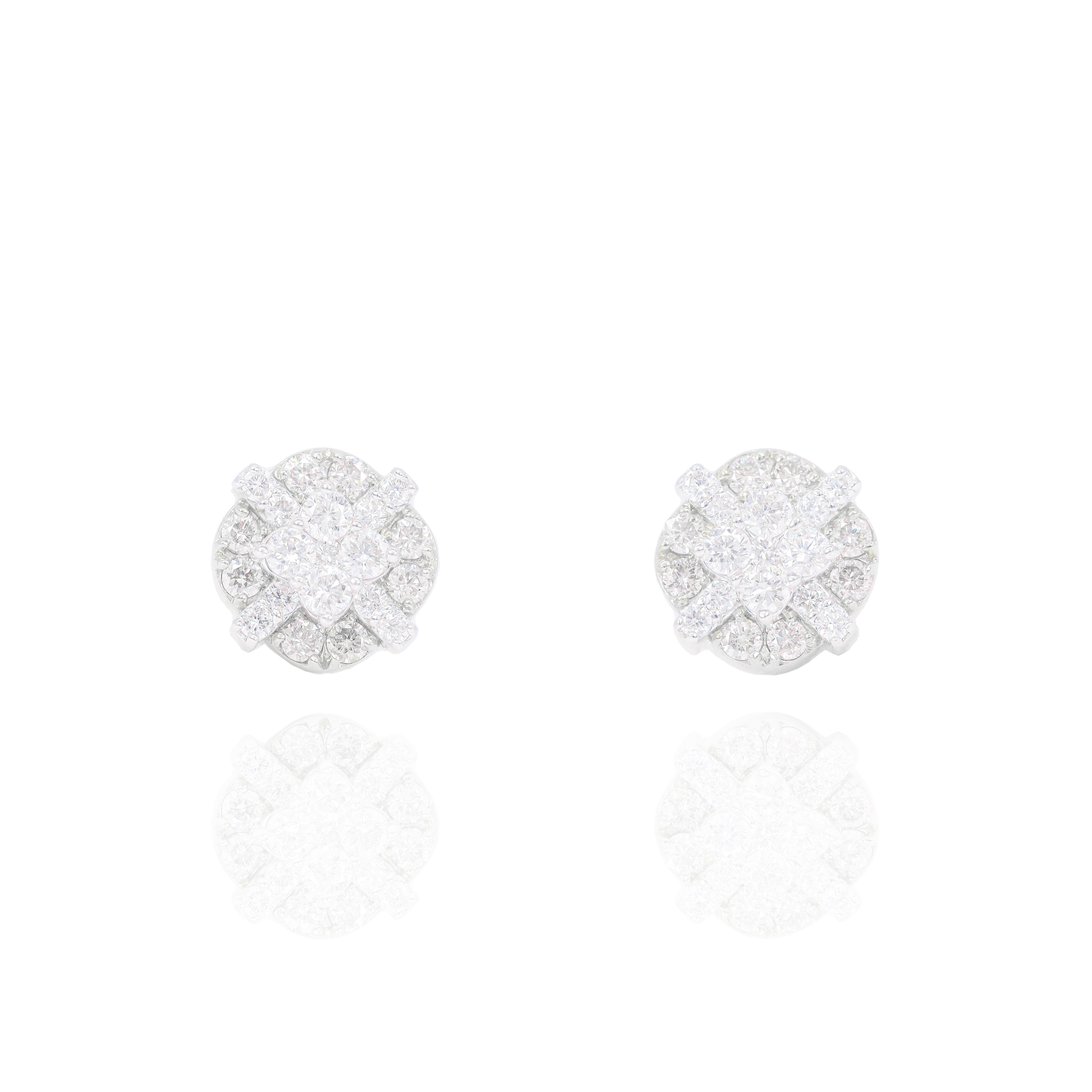 Sectioned Diamond Earrings
