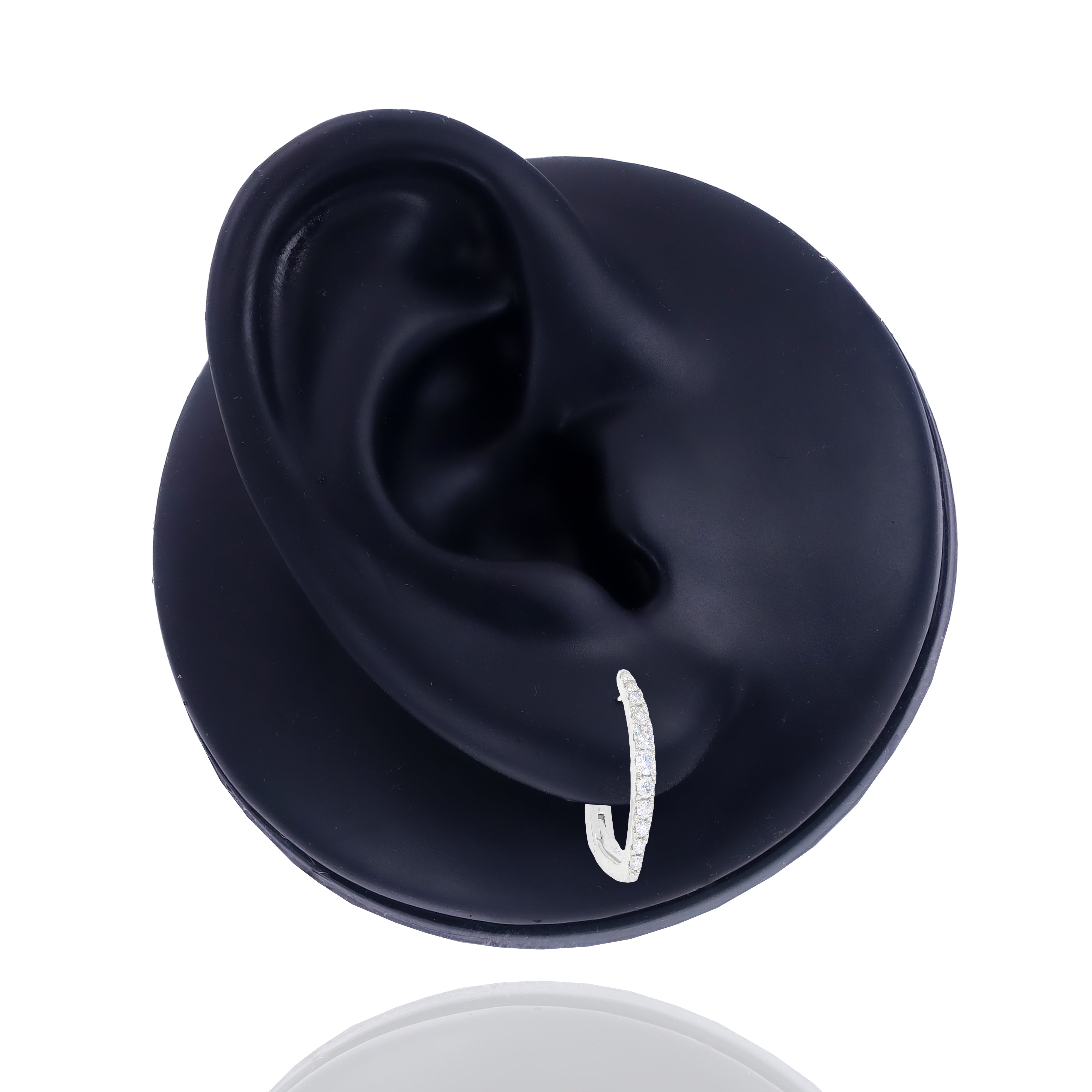 Curved Diamond Earrings