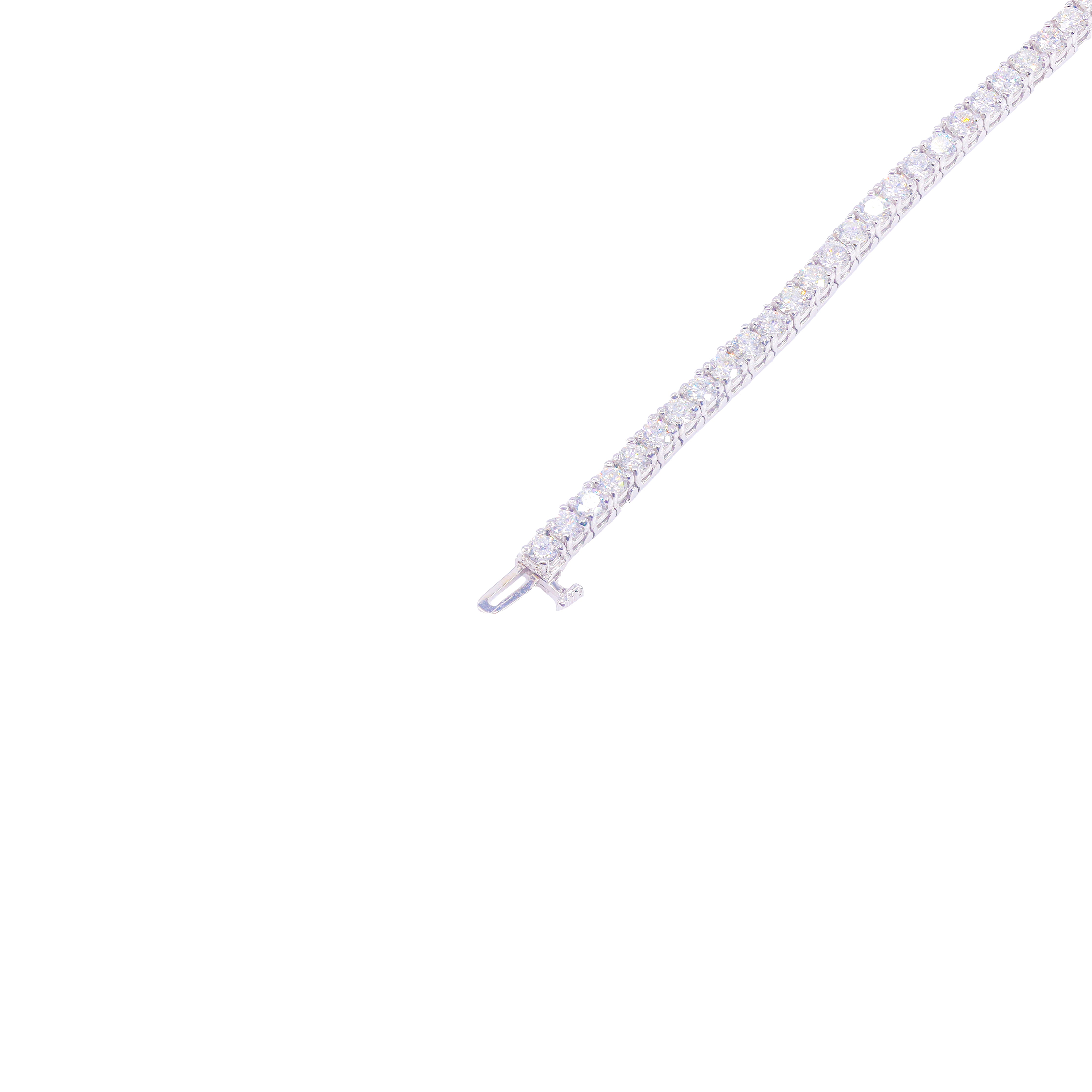 10-Pointer White Gold Diamond Tennis Bracelet